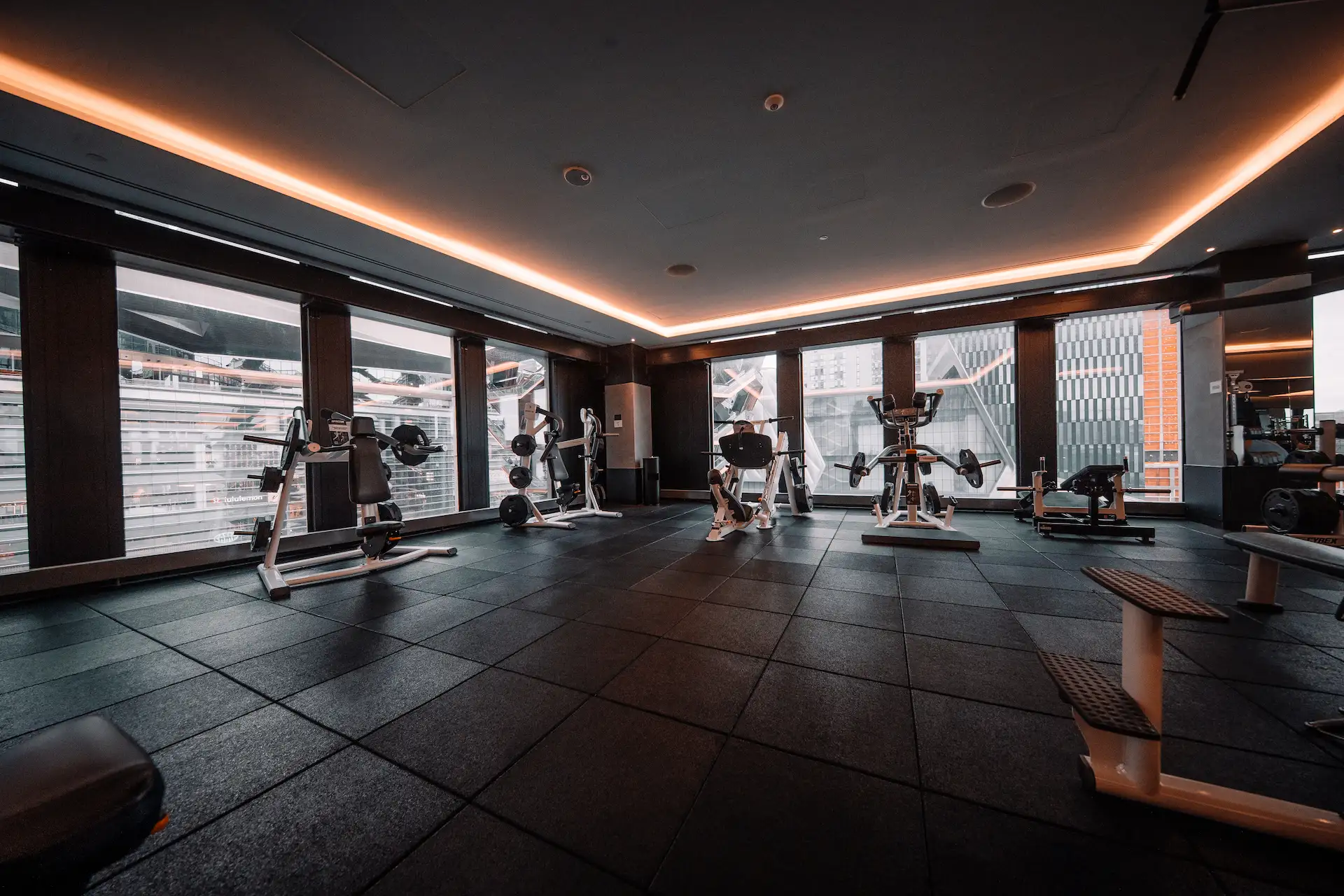 Strength floor at Equinox Hotel New York