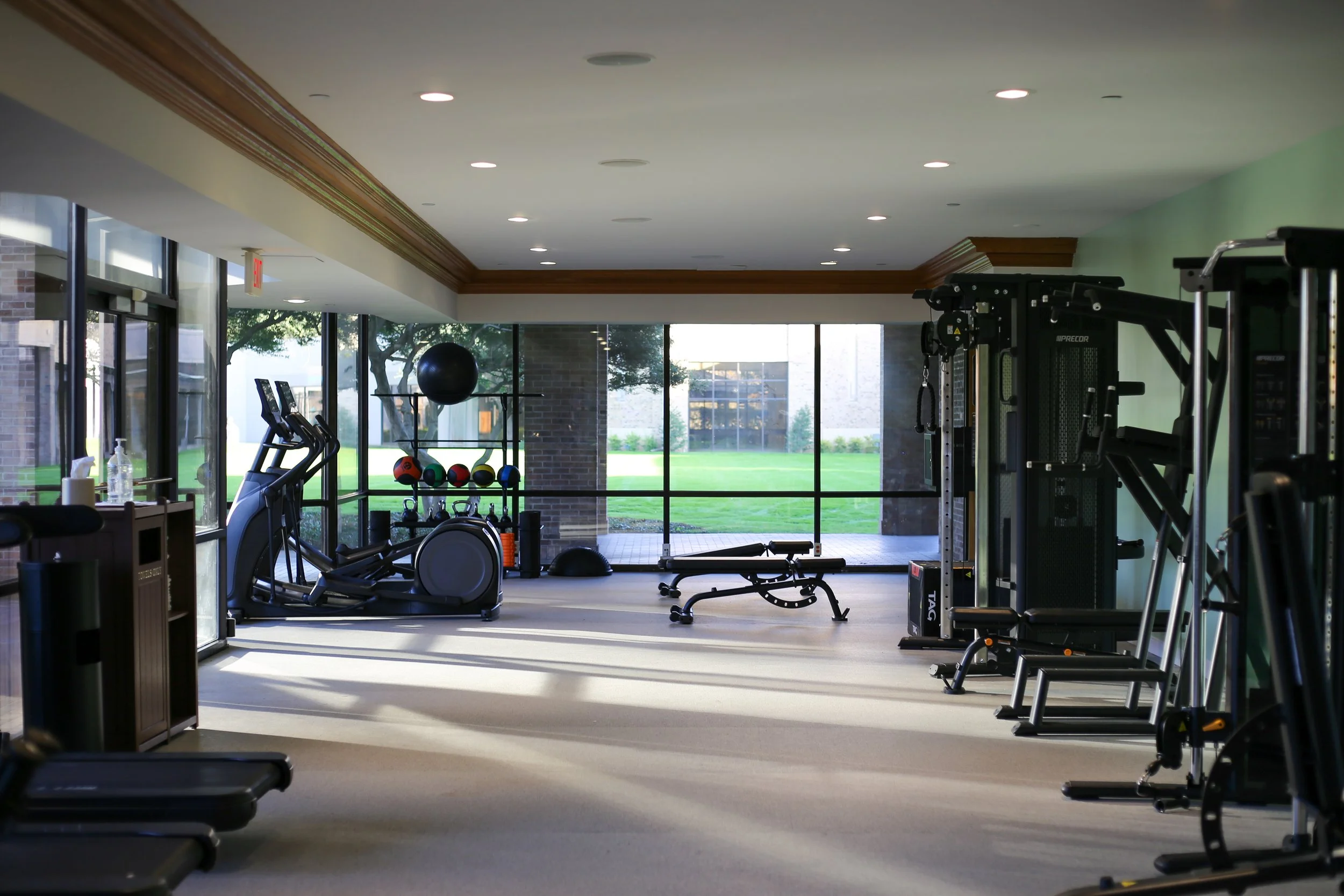 Fitness center at Hilton Anatole
