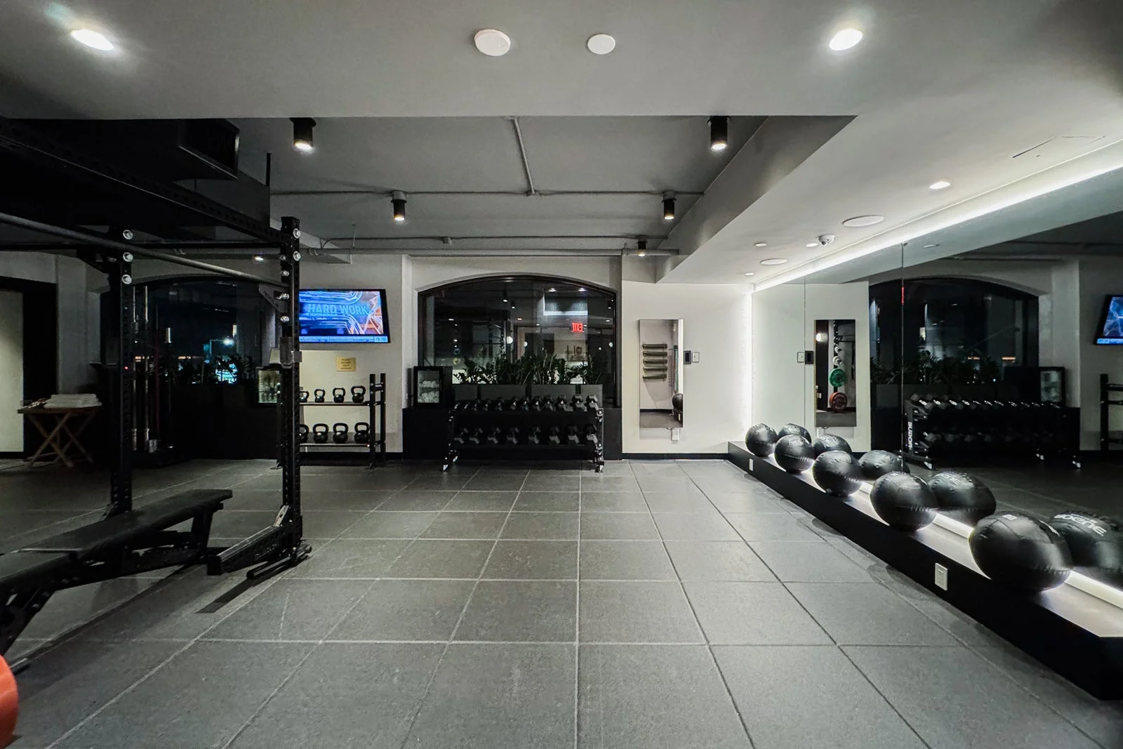 Fitness center at The Wall Street Hotel