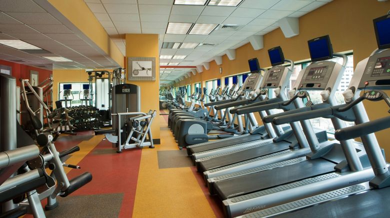 Fitness center at Renaissance Baltimore Harborplace Hotel