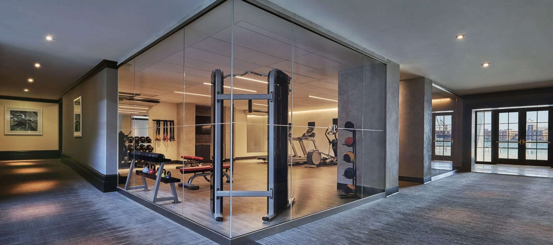 Fitness center at Sagamore Pendry Baltimore