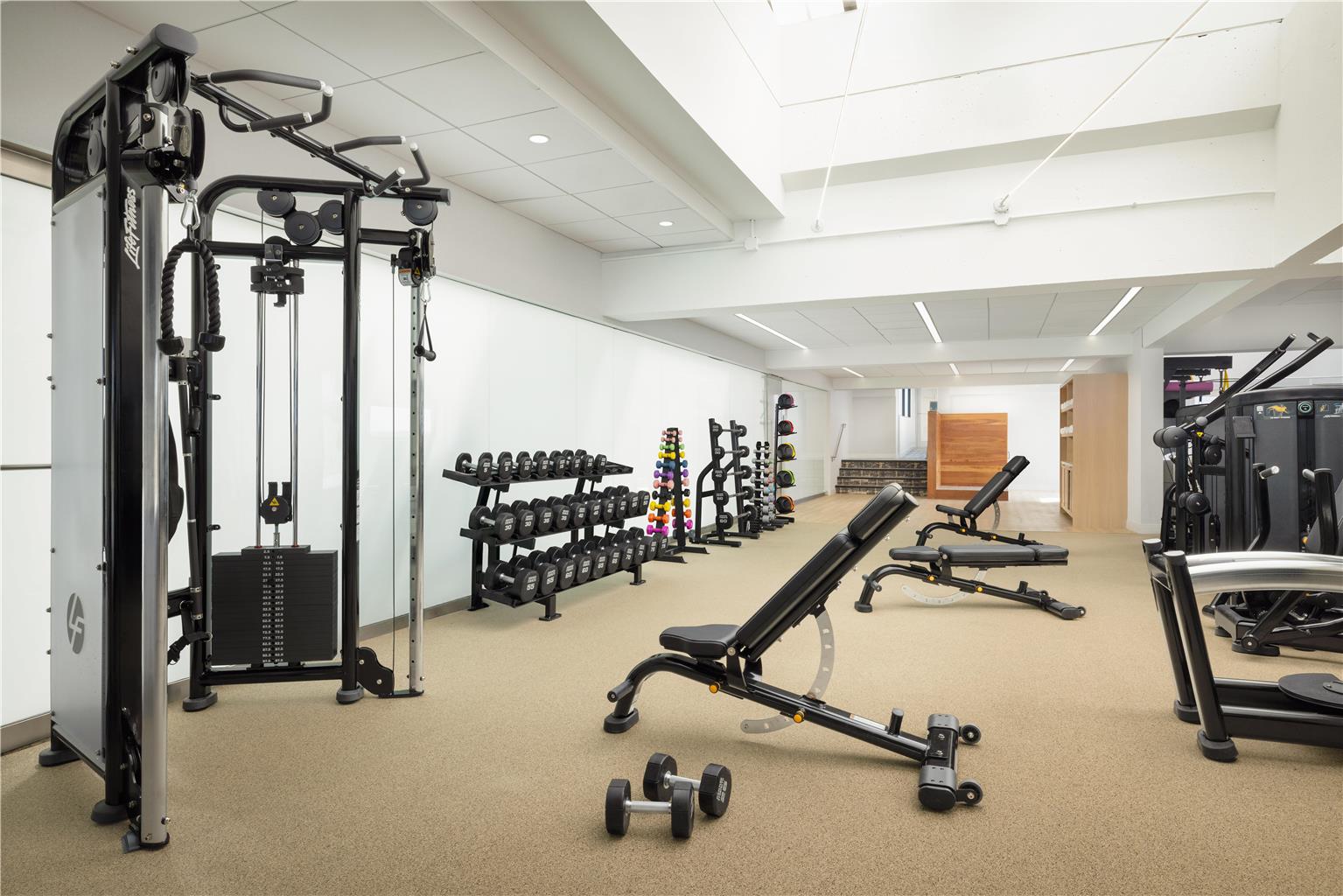 Fitness center at Hilton Boston Back Bay