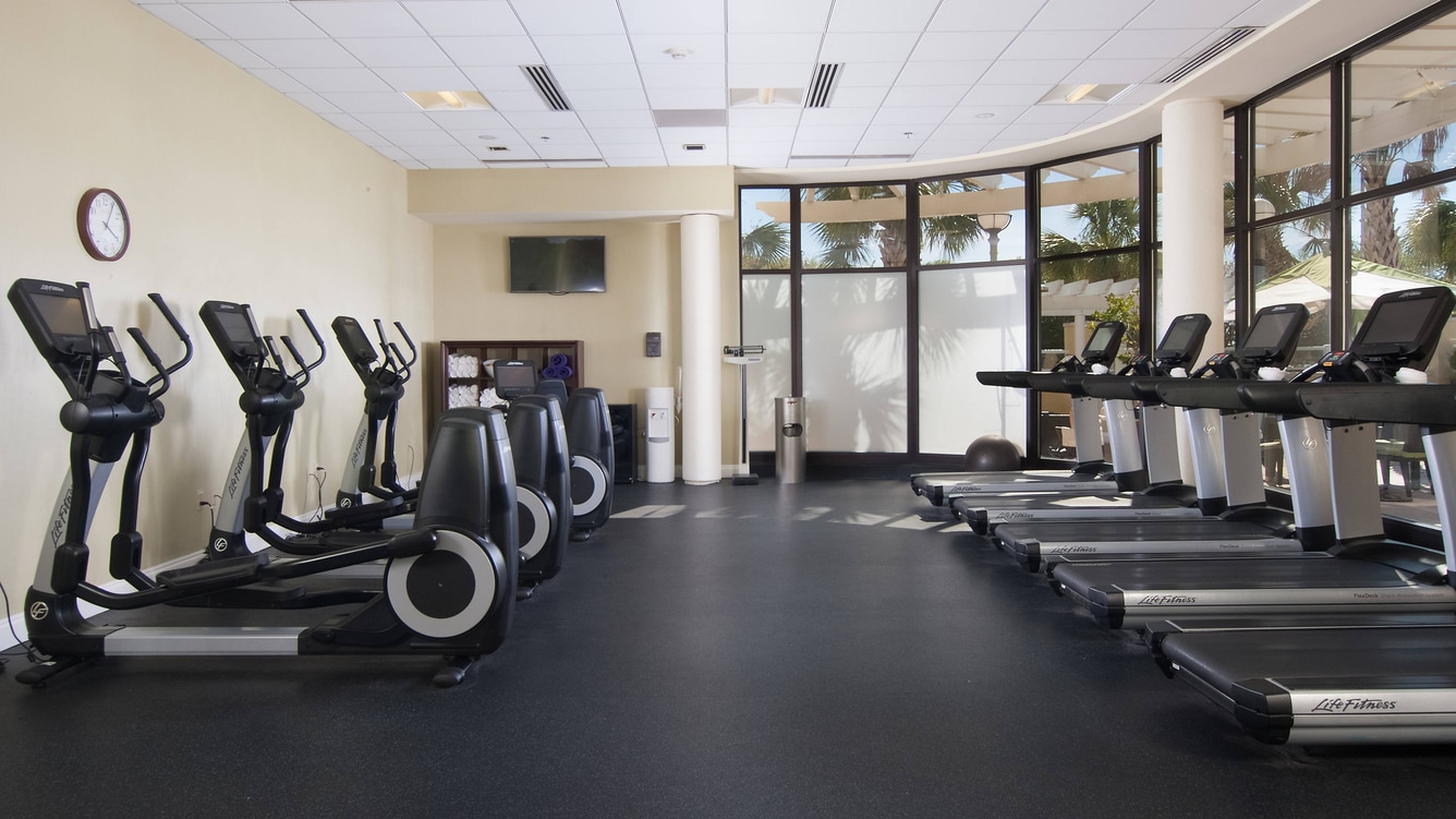 Fitness center at Charleston Marriott