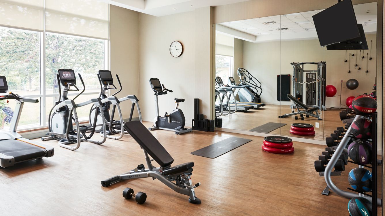 Fitness center at AC Hotel Cincinnati at The Banks