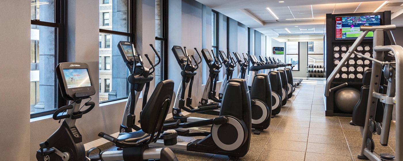 Fitness center at Renaissance Cincinnati Downtown Hotel