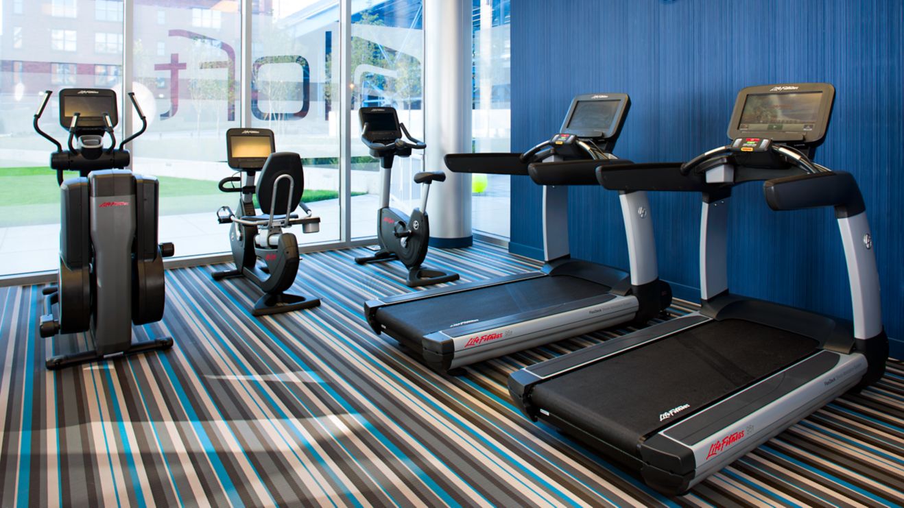 Fitness center at Aloft Cleveland Downtown