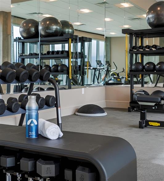 Fitness center at Hotel Polaris