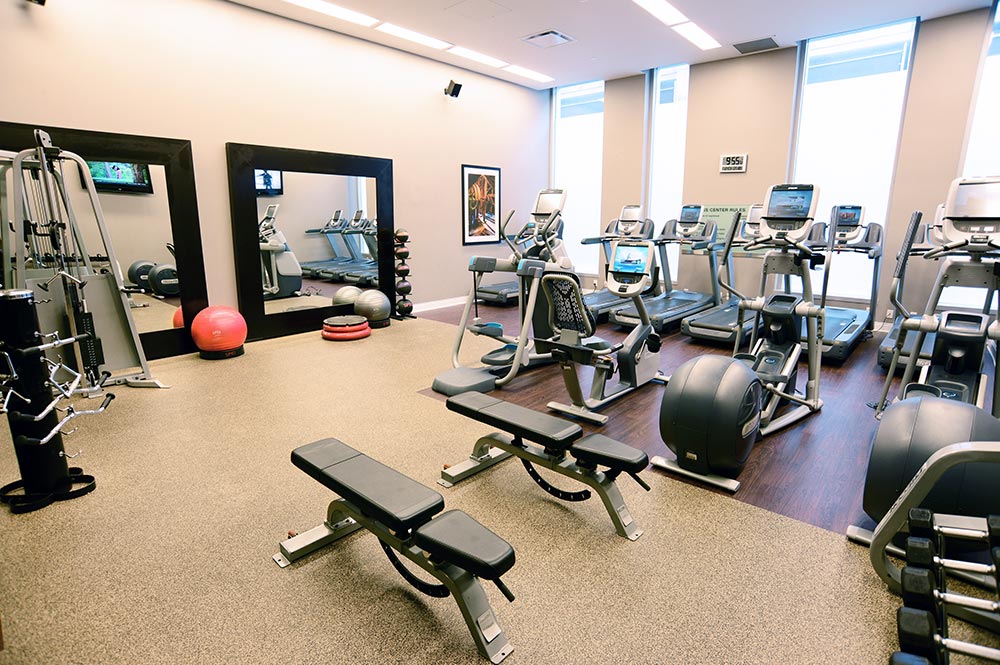 Fitness center at Hilton Columbus Downtown