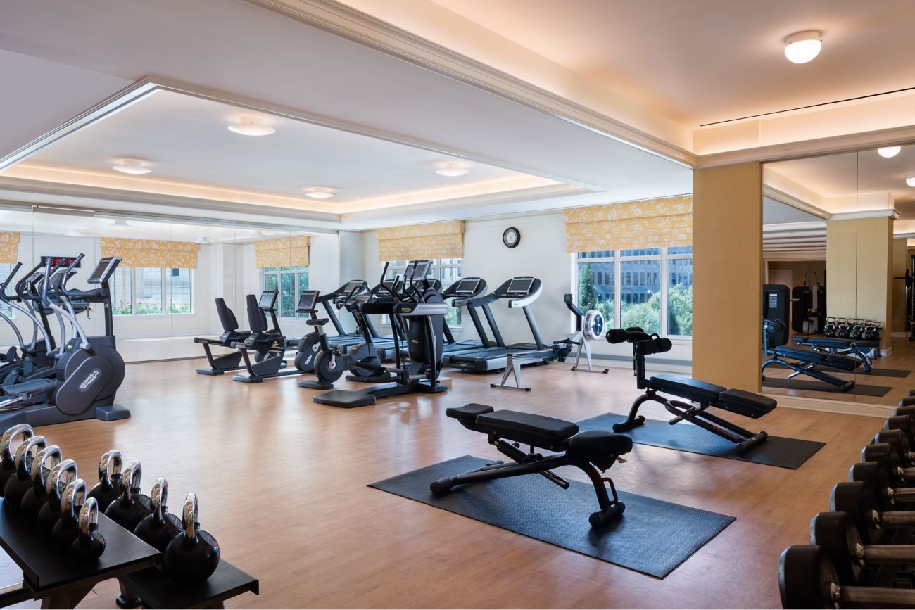 Fitness center at The Ritz-Carlton, Dallas