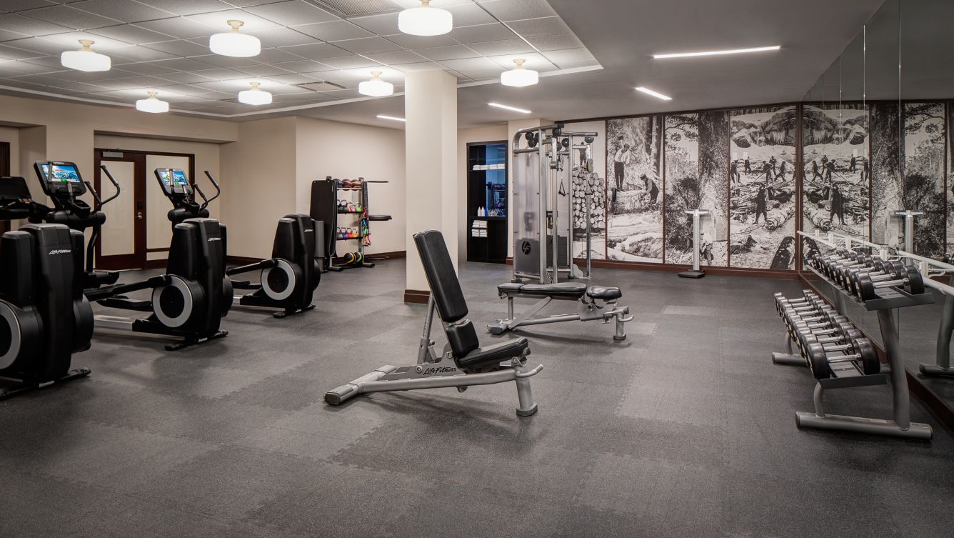 Fitness center at Hotel David Whitney, Autograph Collection