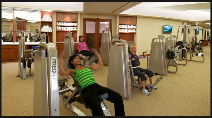 Fitness center at MotorCity Casino Hotel