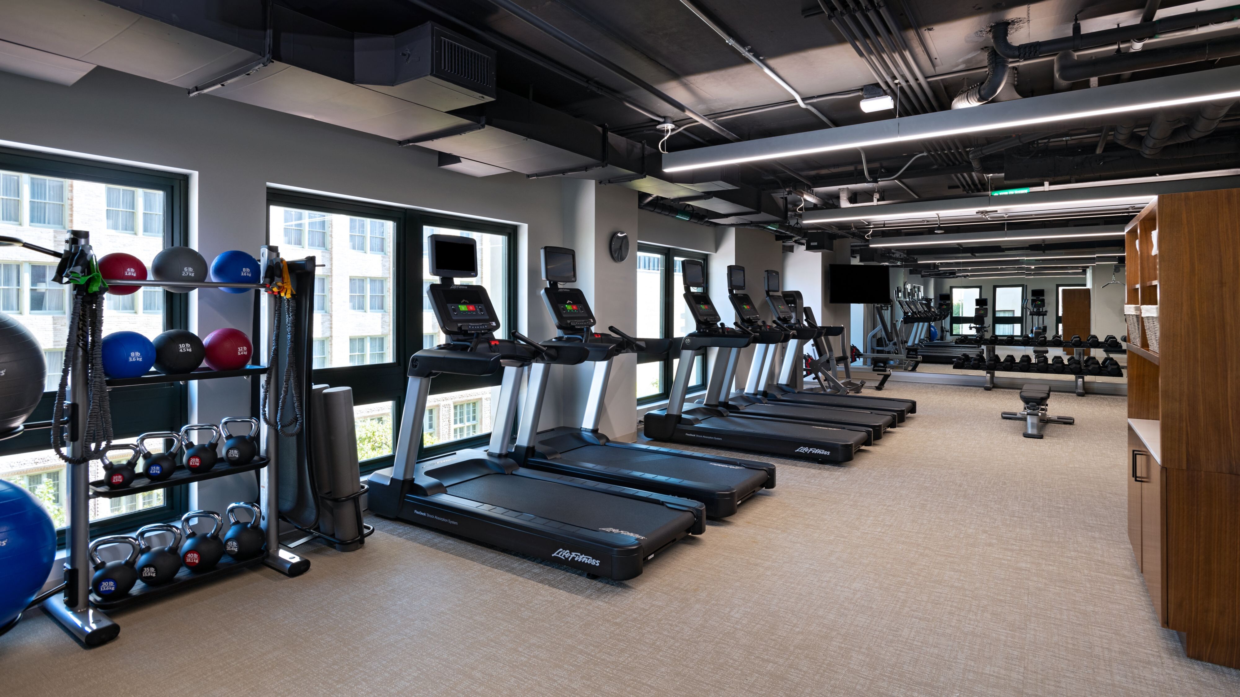 Fitness center at AC Hotel Fort Worth Downtown