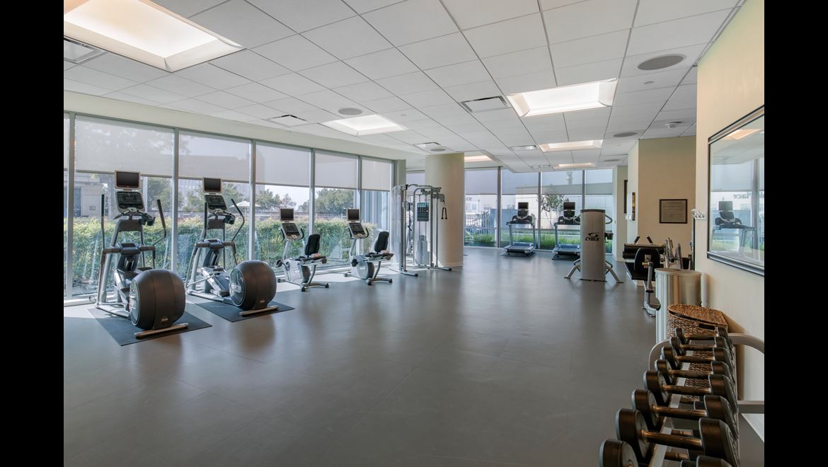 Fitness center at Omni Fort Worth Hotel