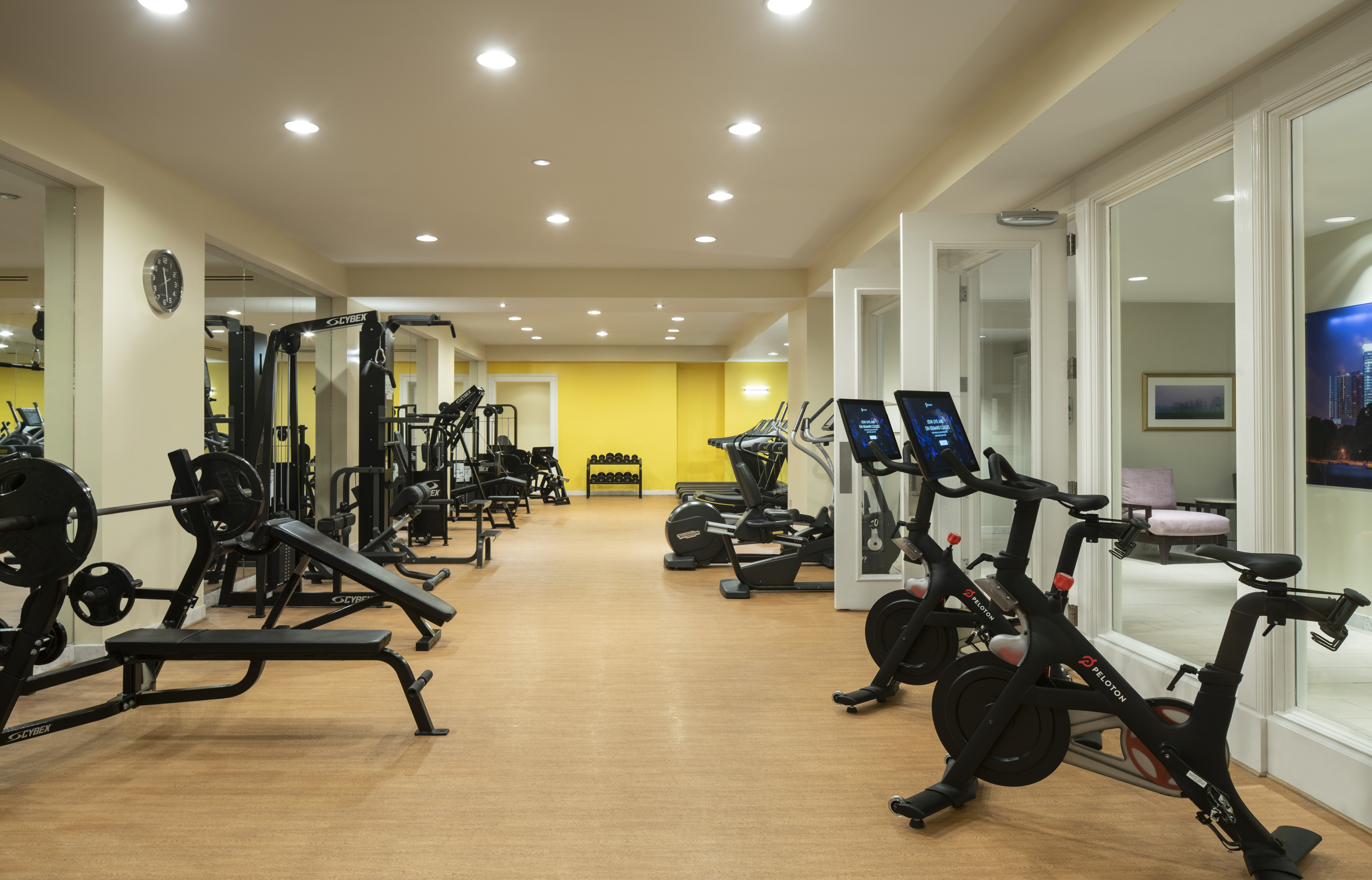 Fitness center at Four Seasons Hotel Atlanta