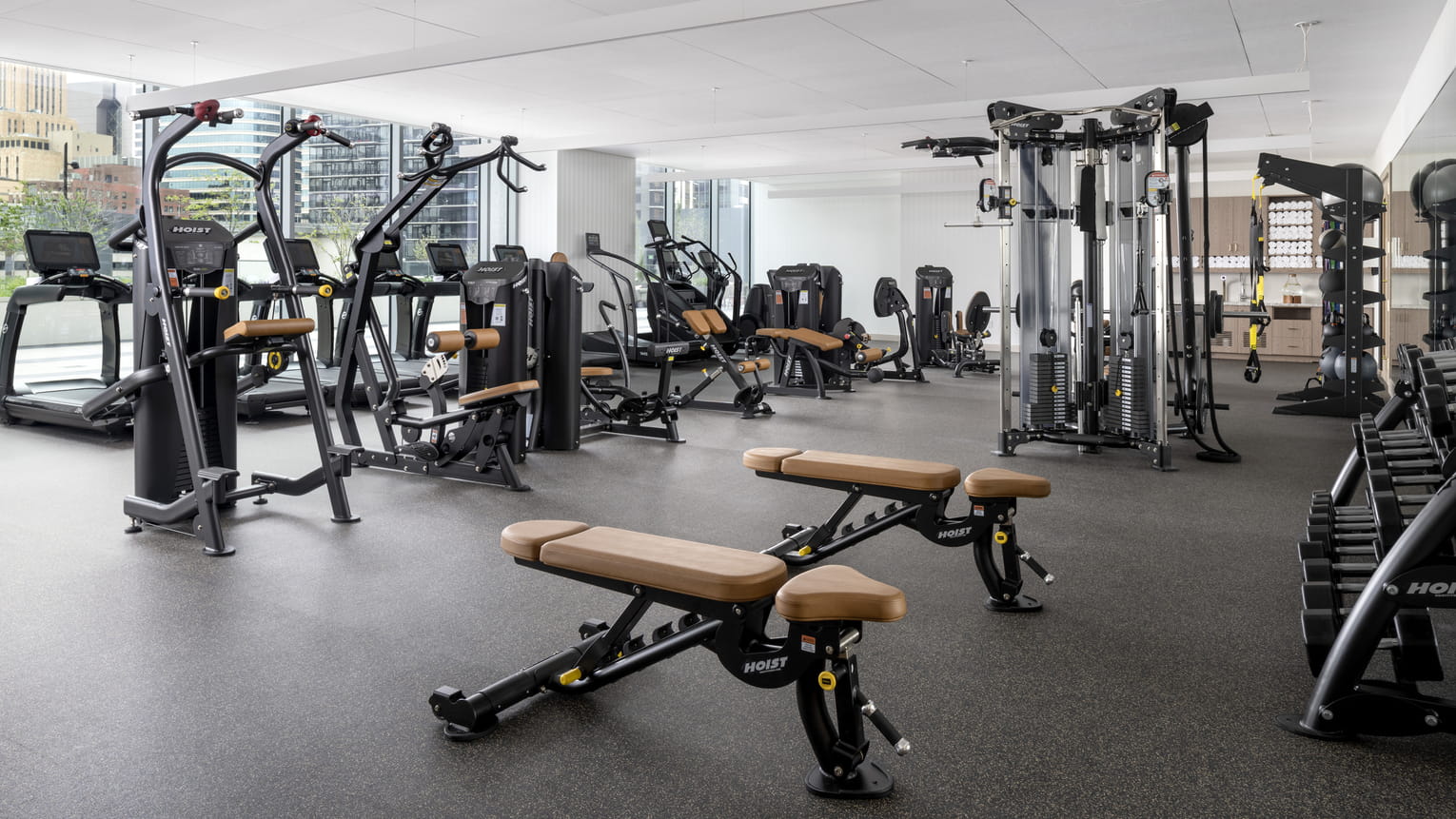 Fitness center at Four Seasons Hotel Minneapolis