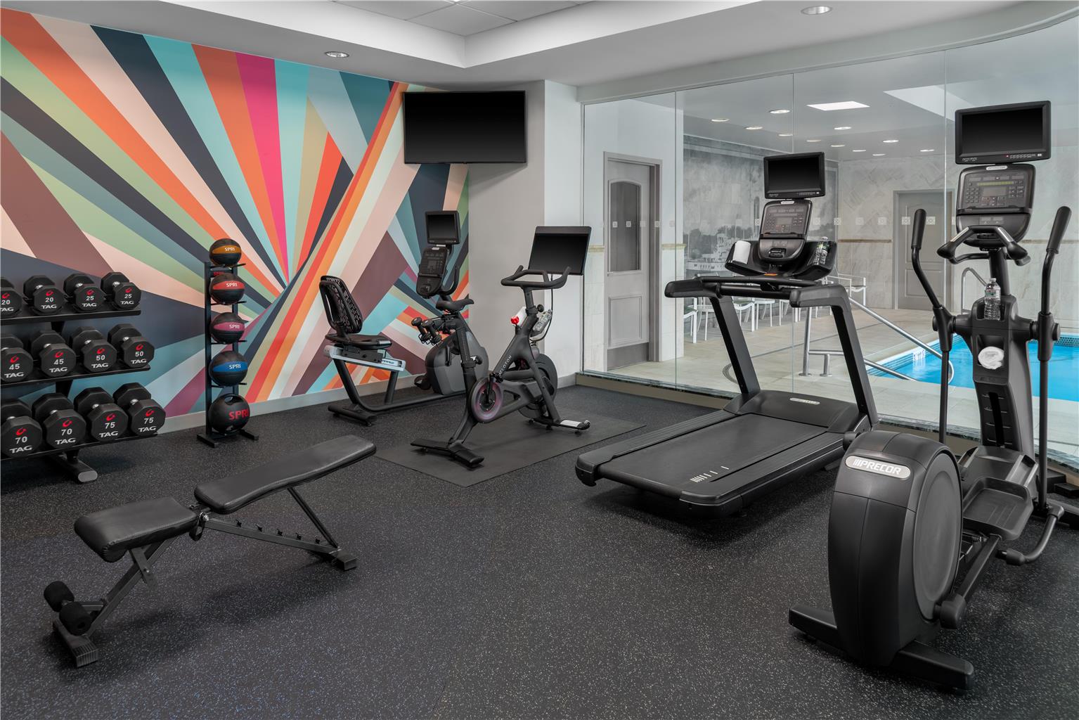 Fitness center at Hilton Garden Inn Hartford South/Glastonbury