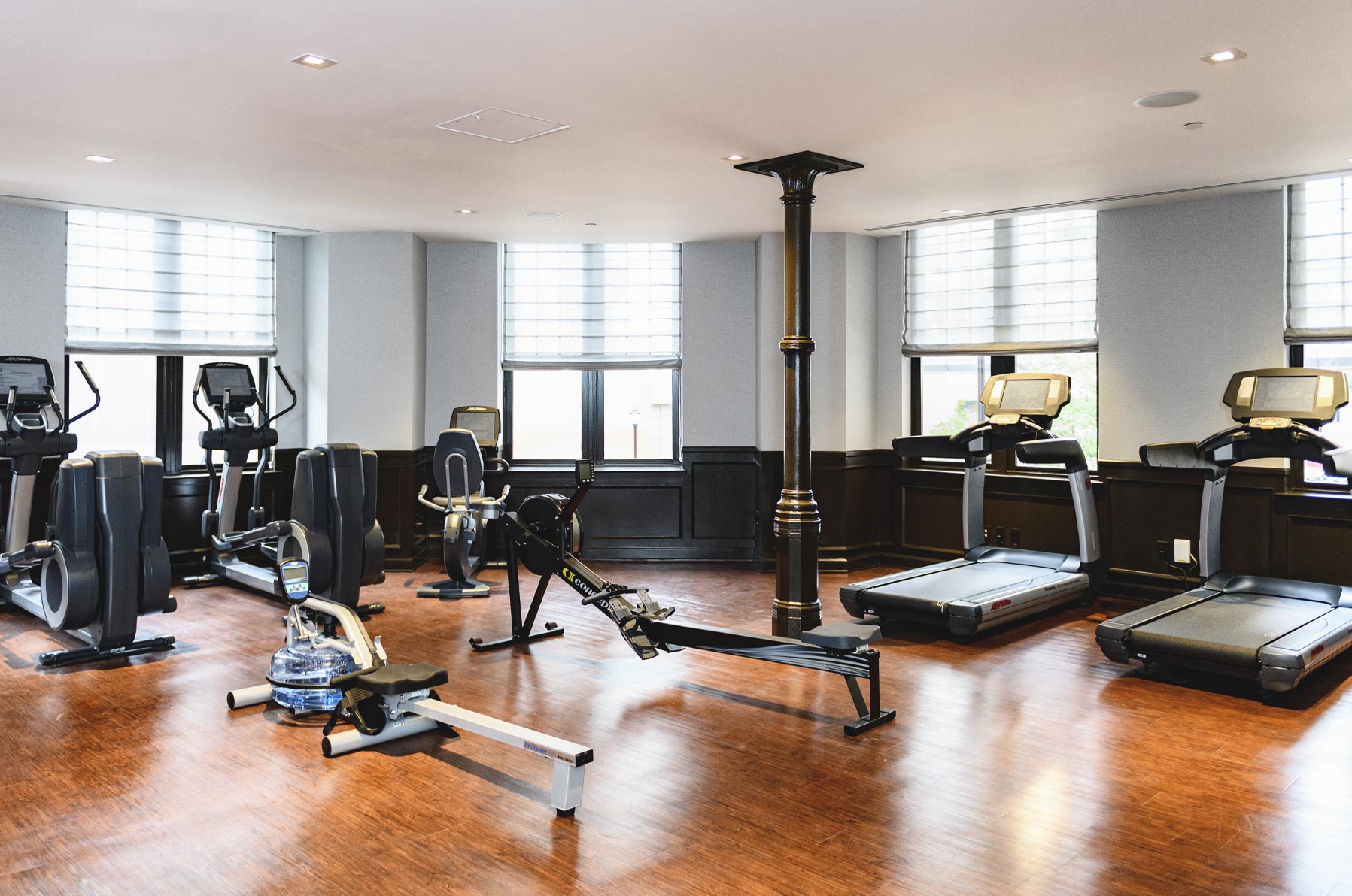 Fitness center at The Goodwin Hotel