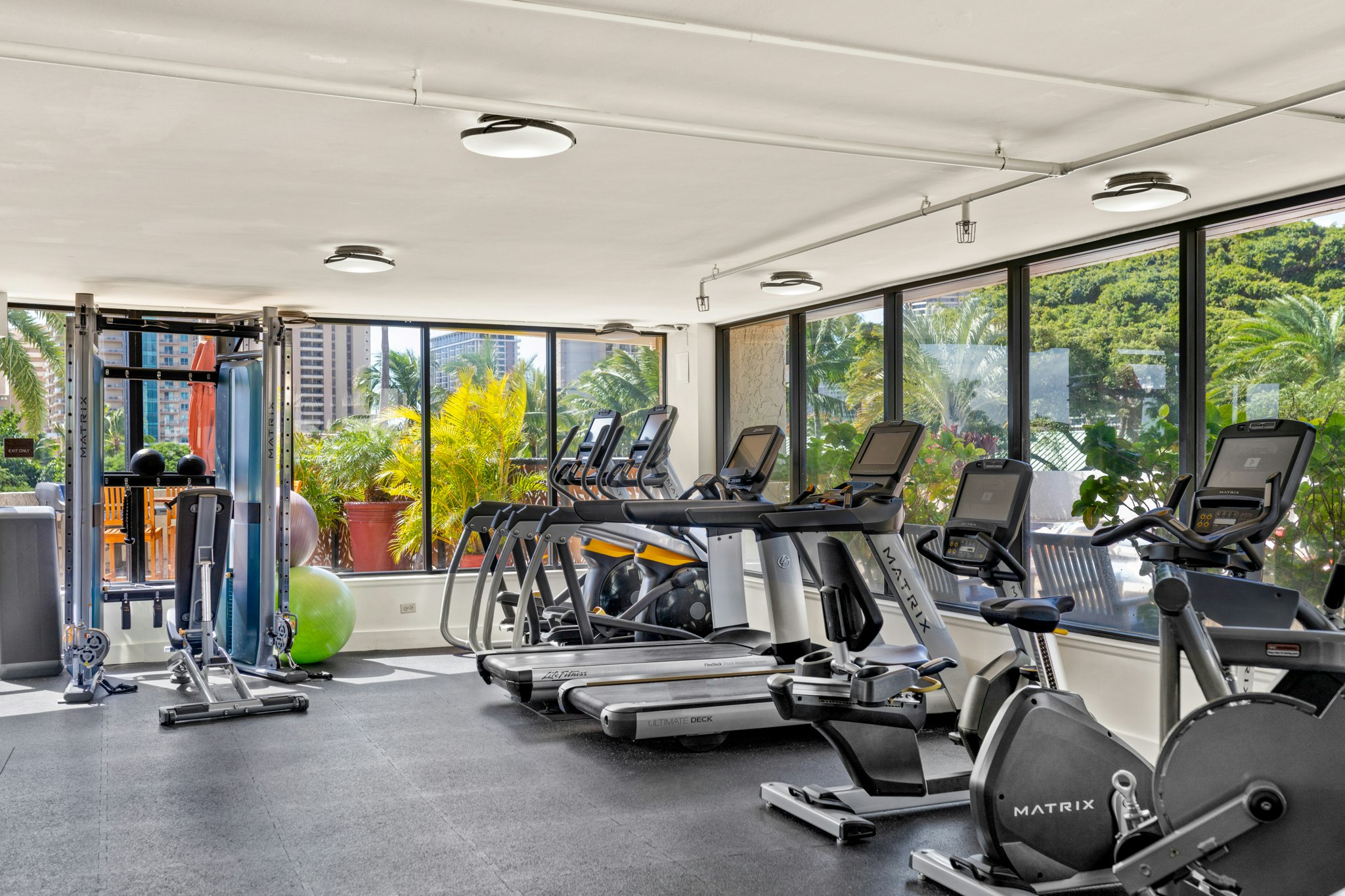 Fitness center at Luana Waikiki Hotel & Suites