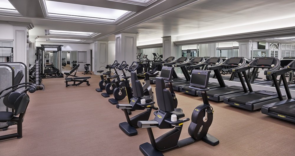Fitness center at Hotel Crescent Court