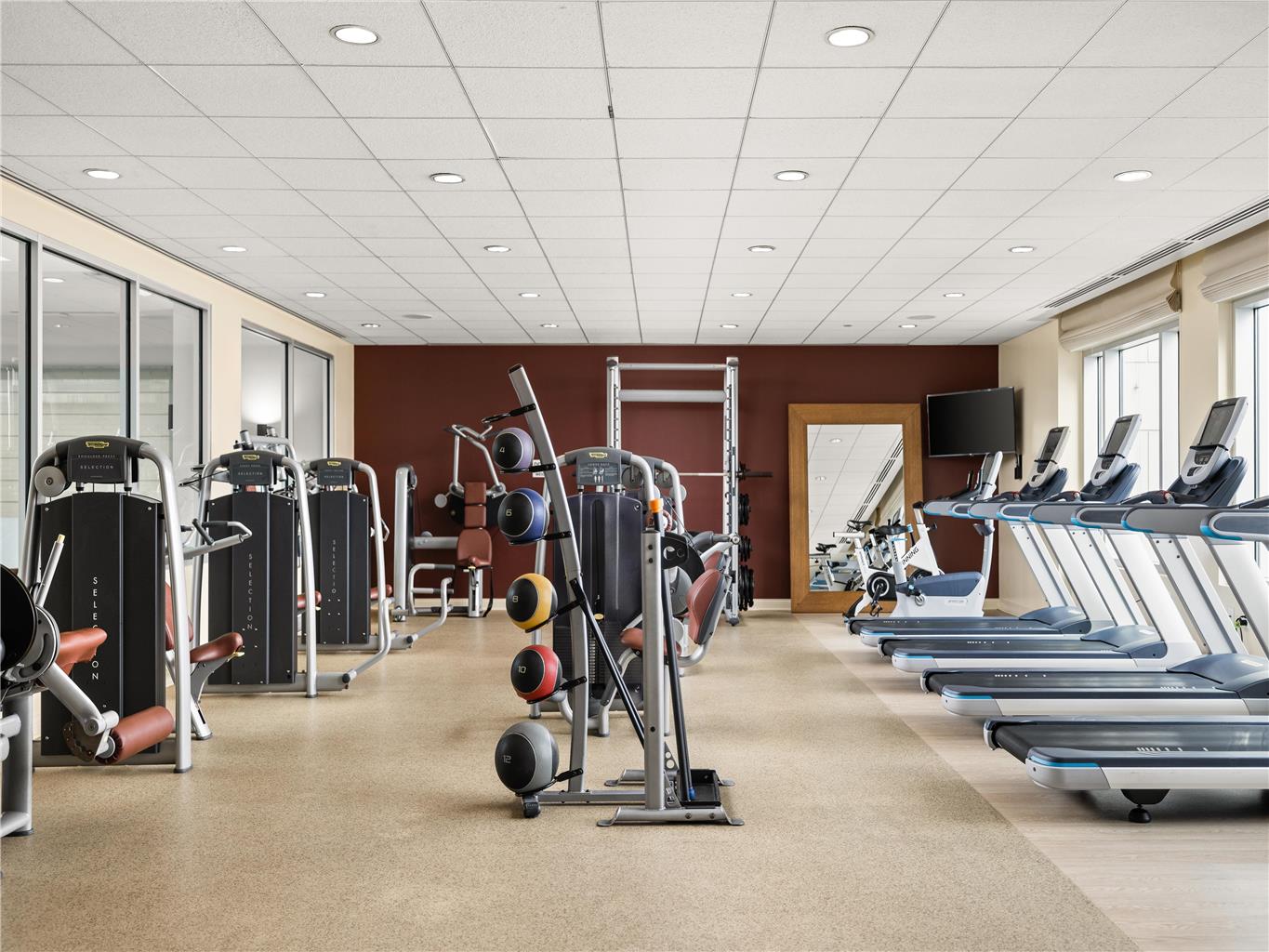 Fitness center at Conrad Indianapolis