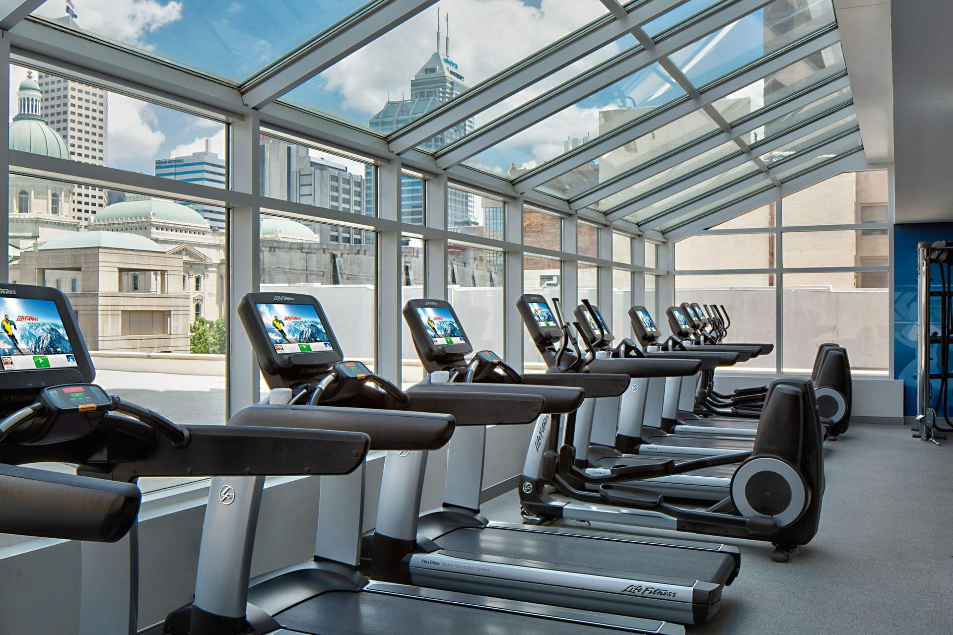 Fitness center at Indianapolis Marriott Downtown