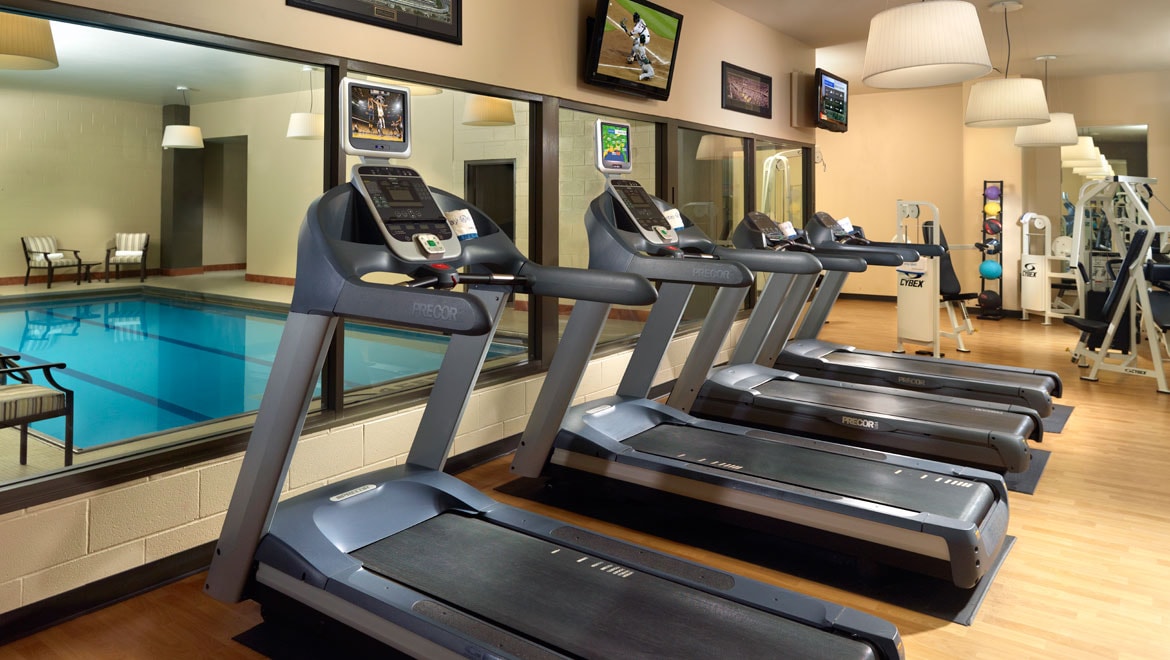 Fitness center at Omni Severin Hotel