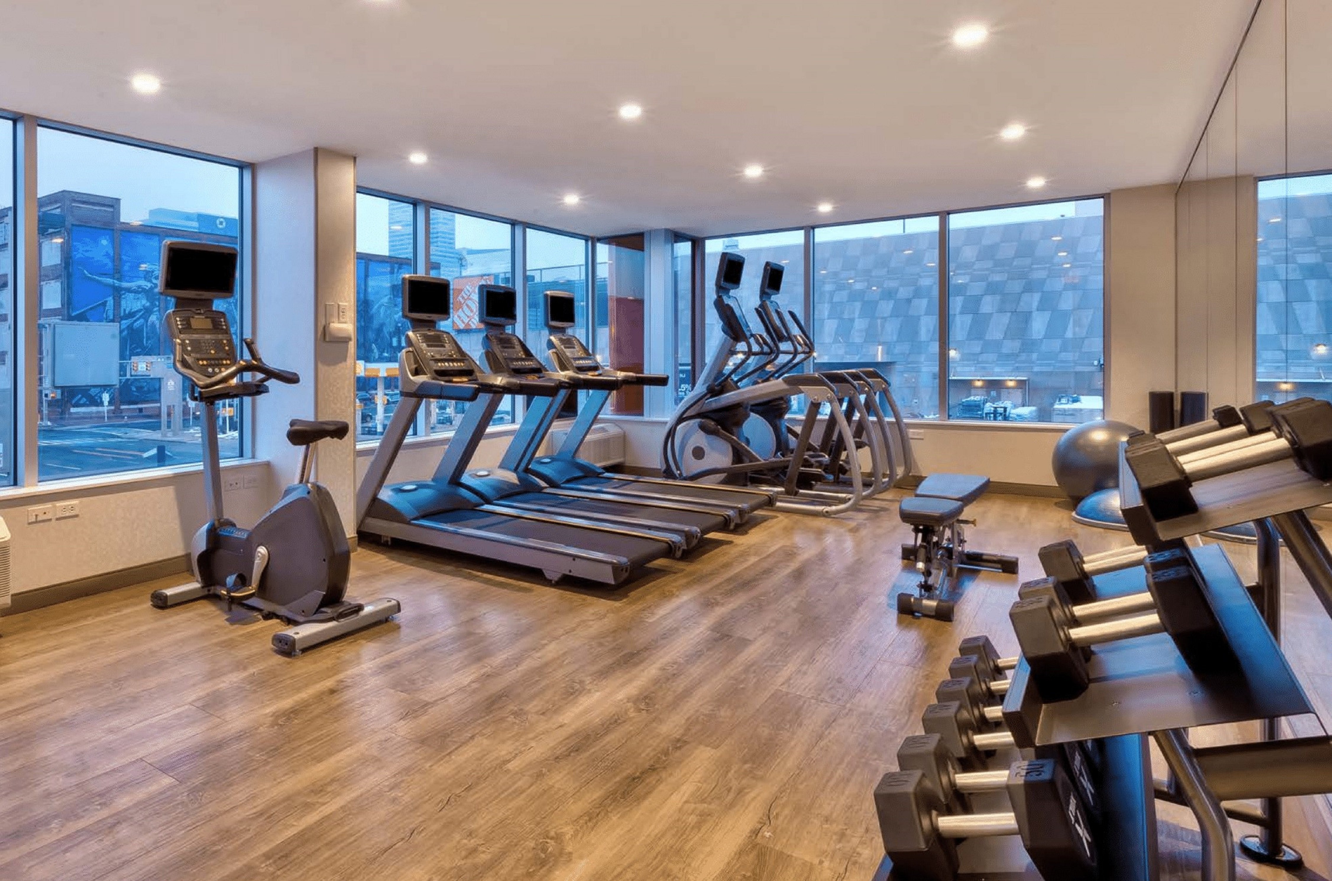Fitness center at Holiday Inn Express & Suites Jersey City - Holland Tunnel