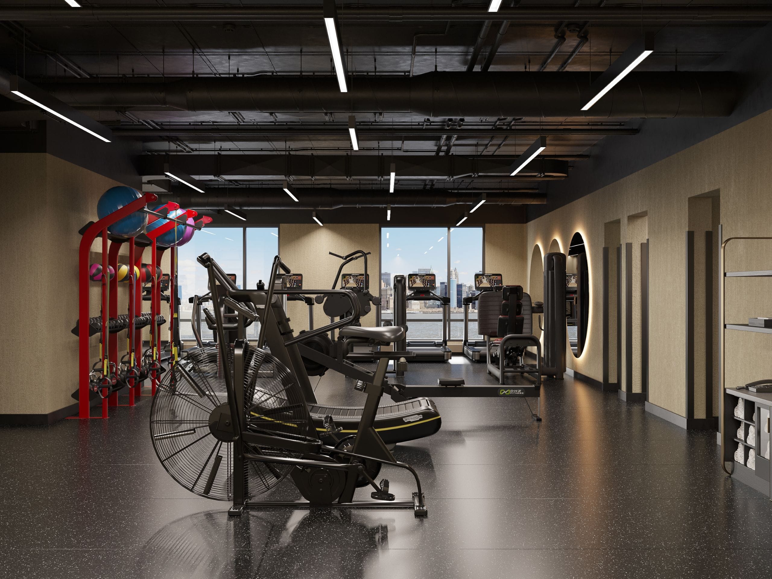Fitness center at Hyatt Regency Jersey City on the Hudson