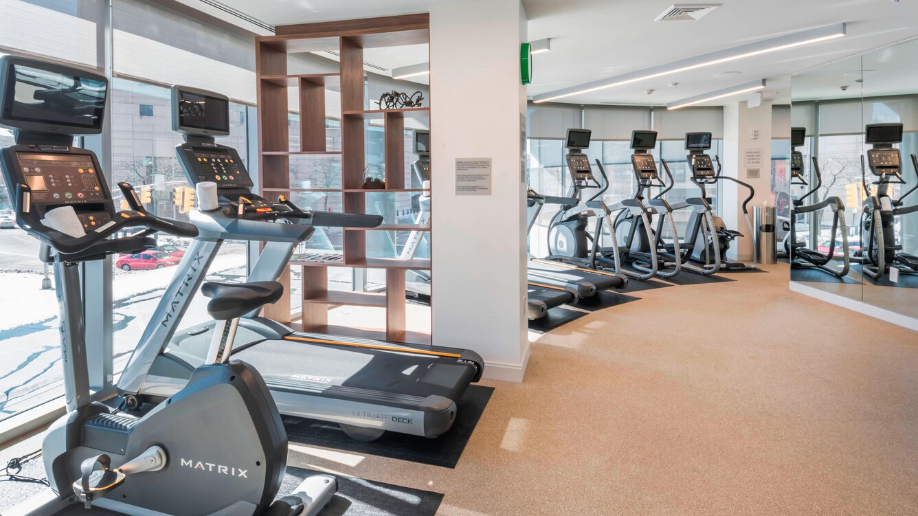 Fitness center at Residence Inn by Marriott Jersey City