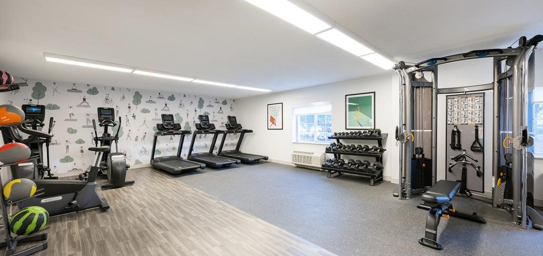Fitness center at Sonesta Simply Suites Jersey City