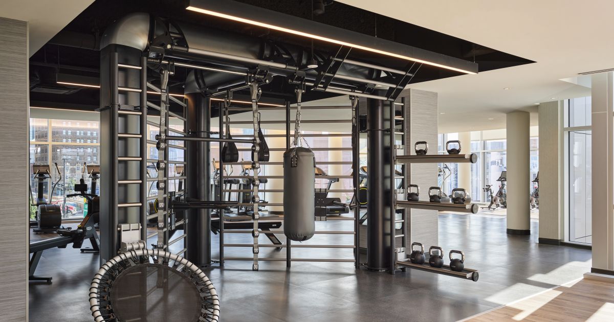 Fitness center at Loews Kansas City Hotel