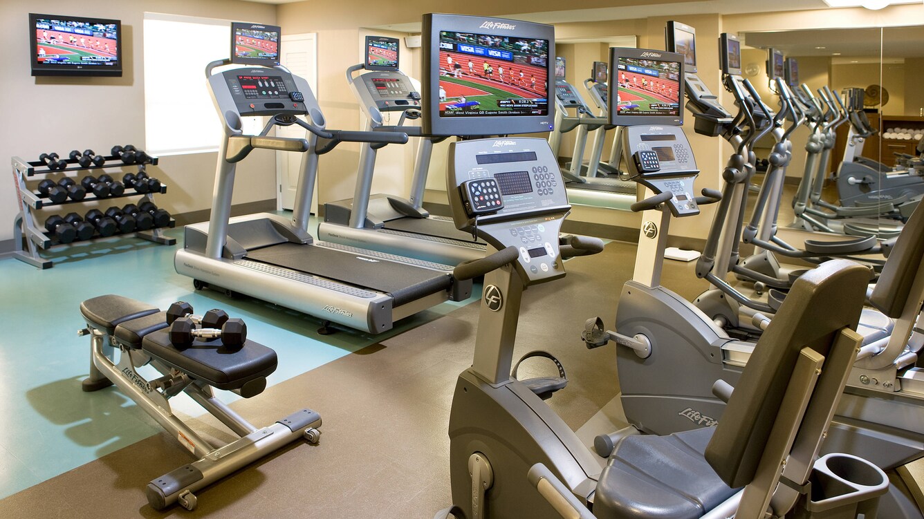 Fitness center at Residence Inn Long Beach Downtown
