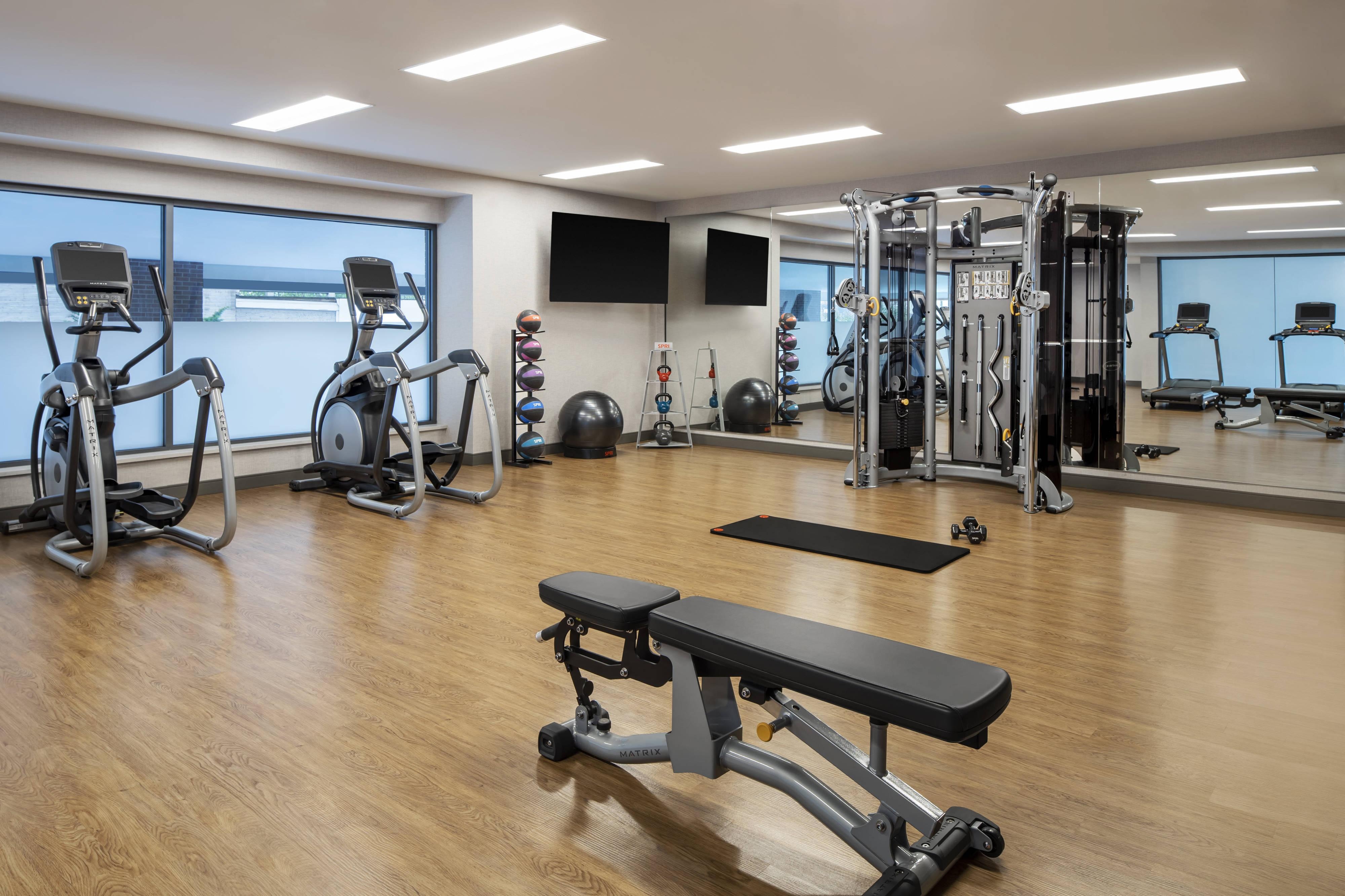 Fitness center at AC Hotel Louisville Downtown