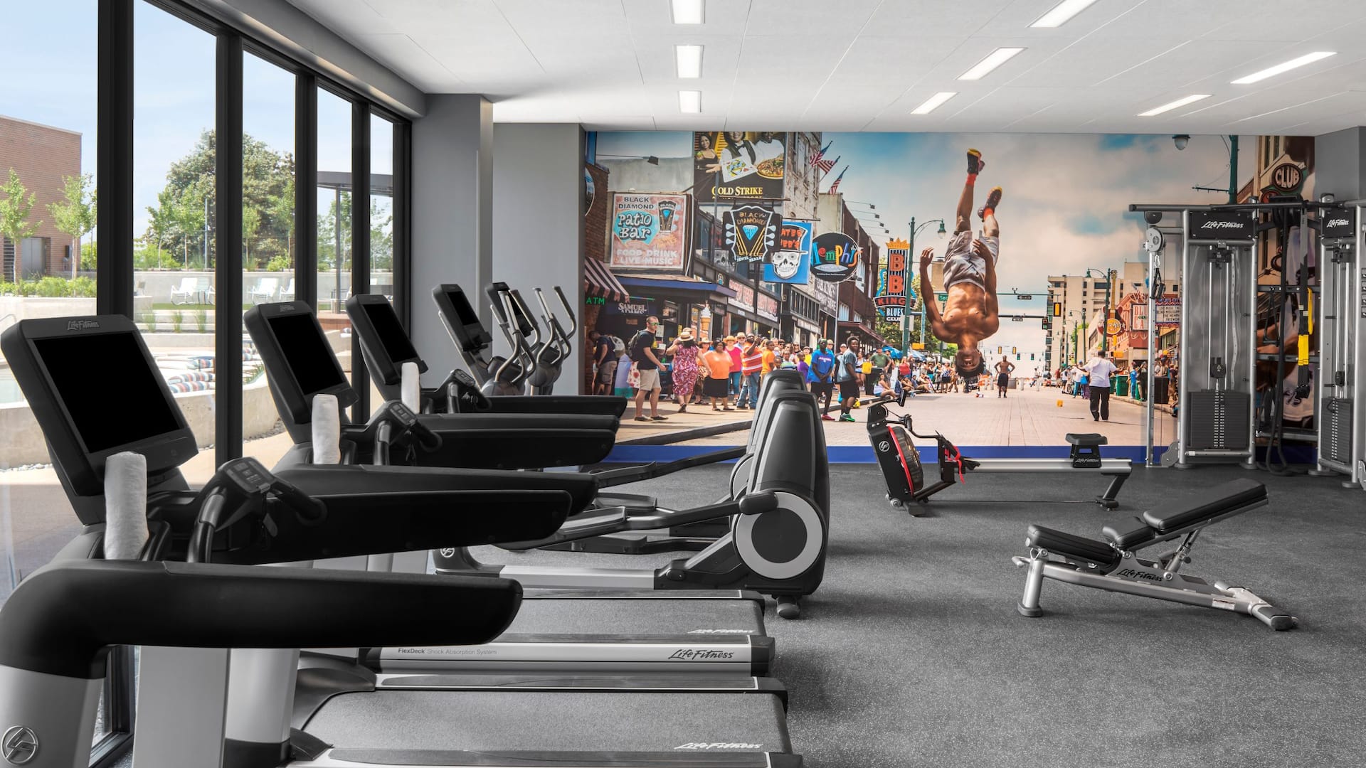 Fitness center at Hyatt Centric Beale Street Memphis