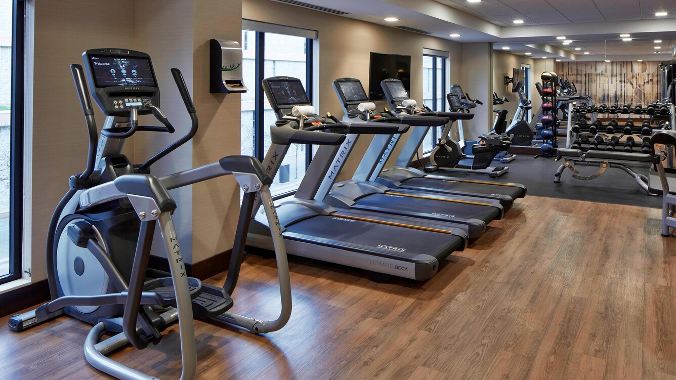 Fitness center at AC Hotel Minneapolis Downtown