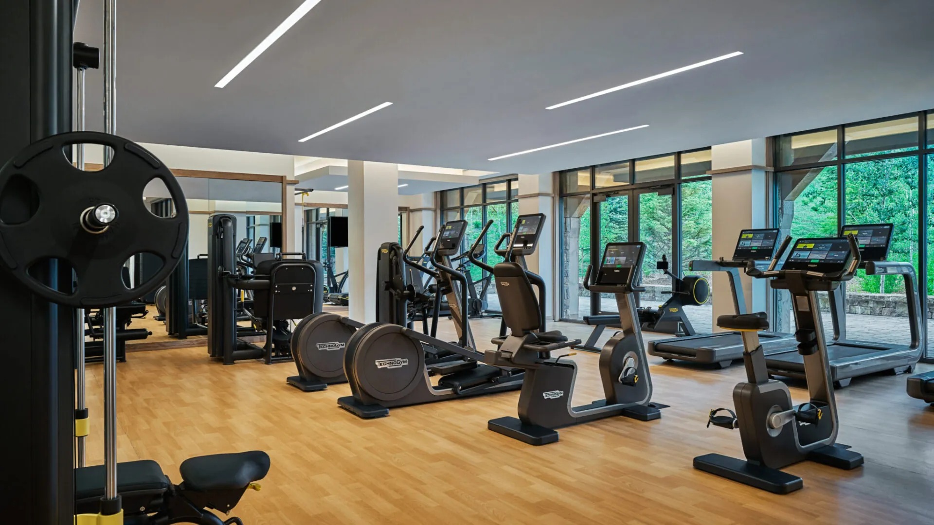 Fitness center at Montage Big Sky
