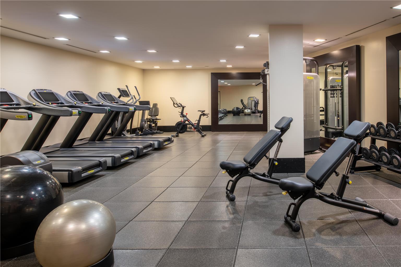 Fitness center at The Roosevelt New Orleans, A Waldorf Astoria Hotel