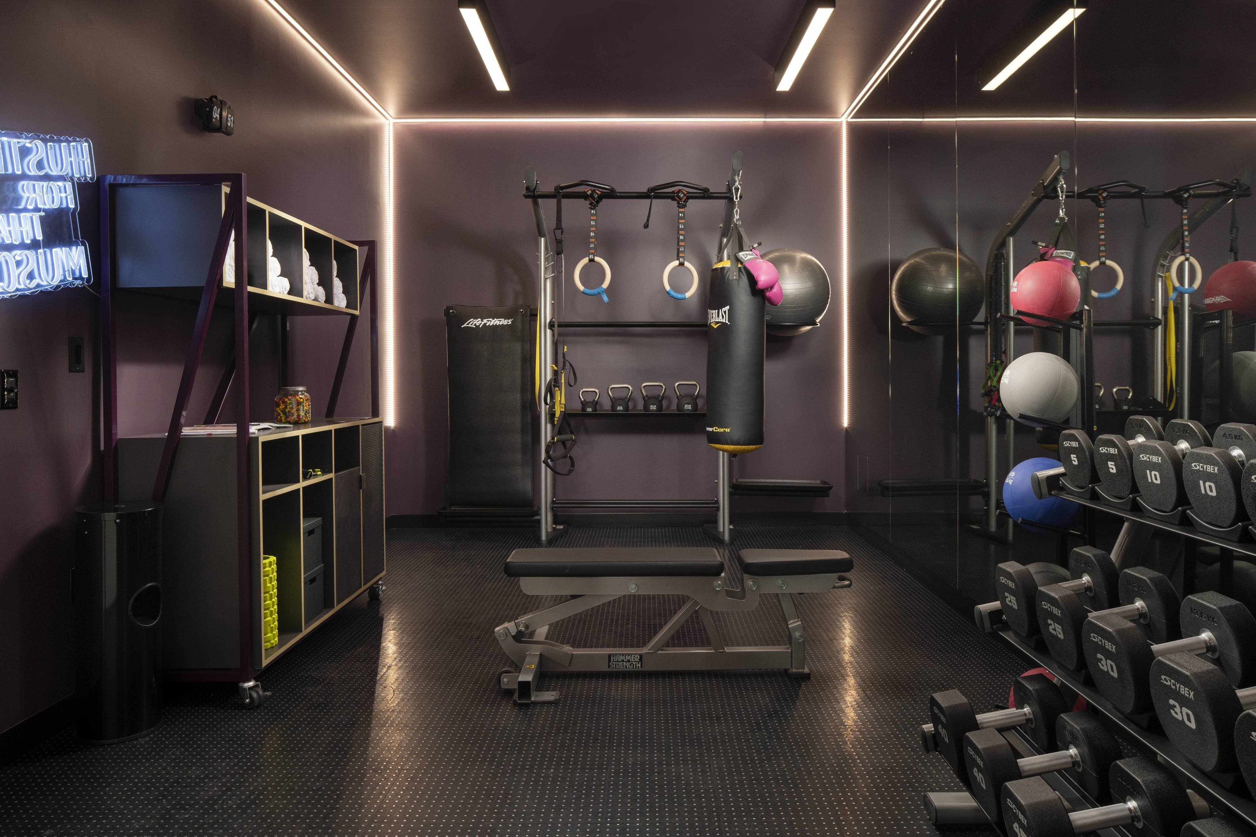 Fitness center at Moxy Oakland Downtown