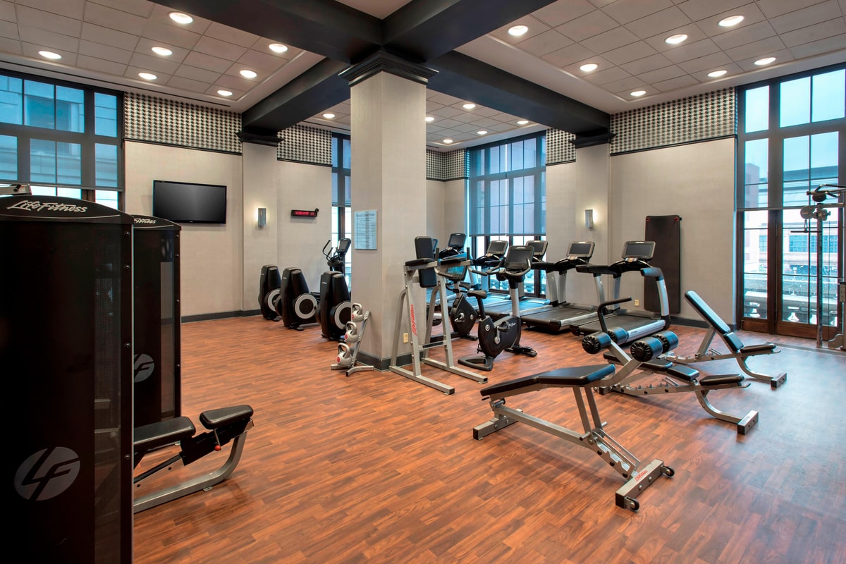 Fitness center at The Notary Hotel, Autograph Collection