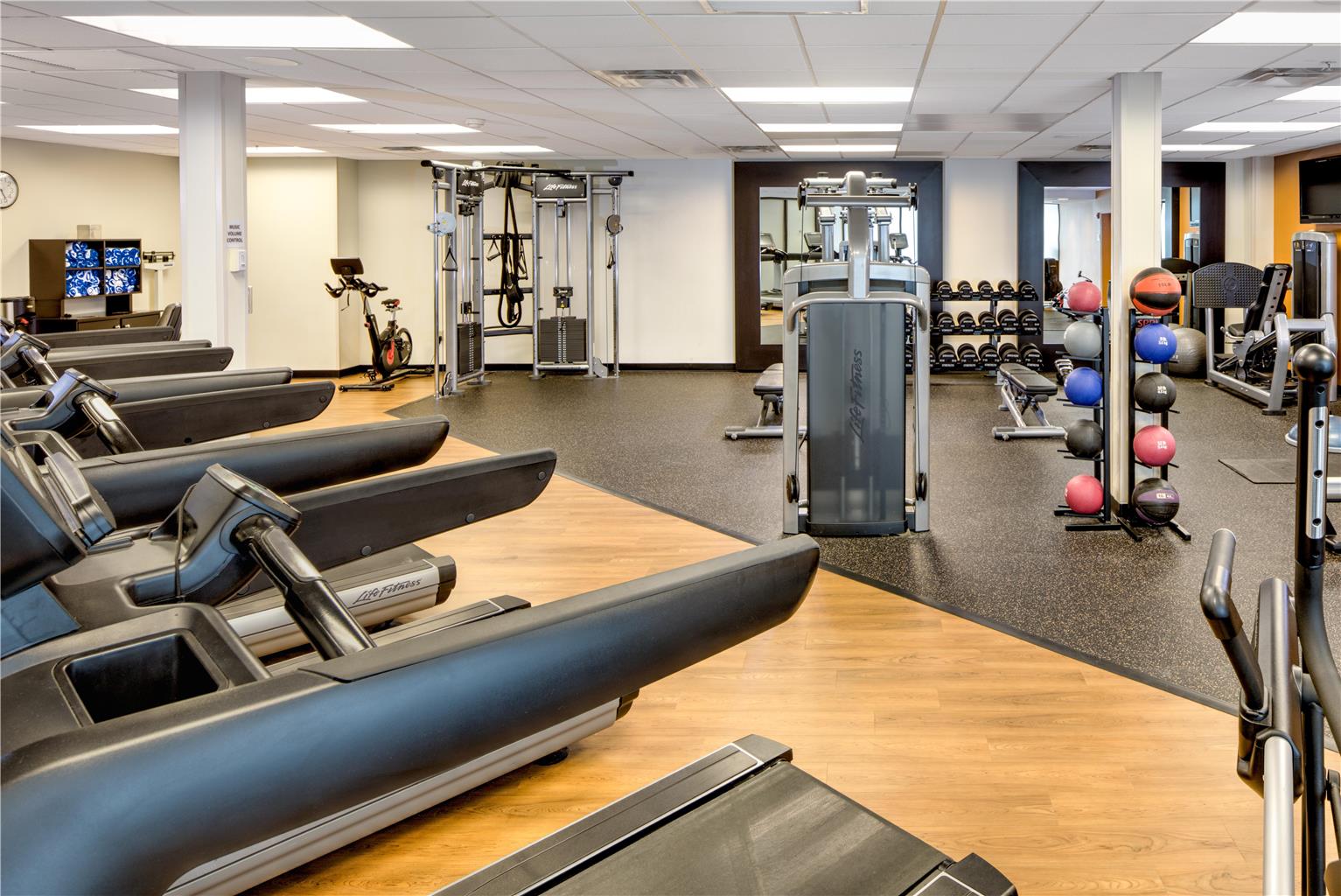 Fitness center at DoubleTree by Hilton Hotel & Suites Pittsburgh Downtown