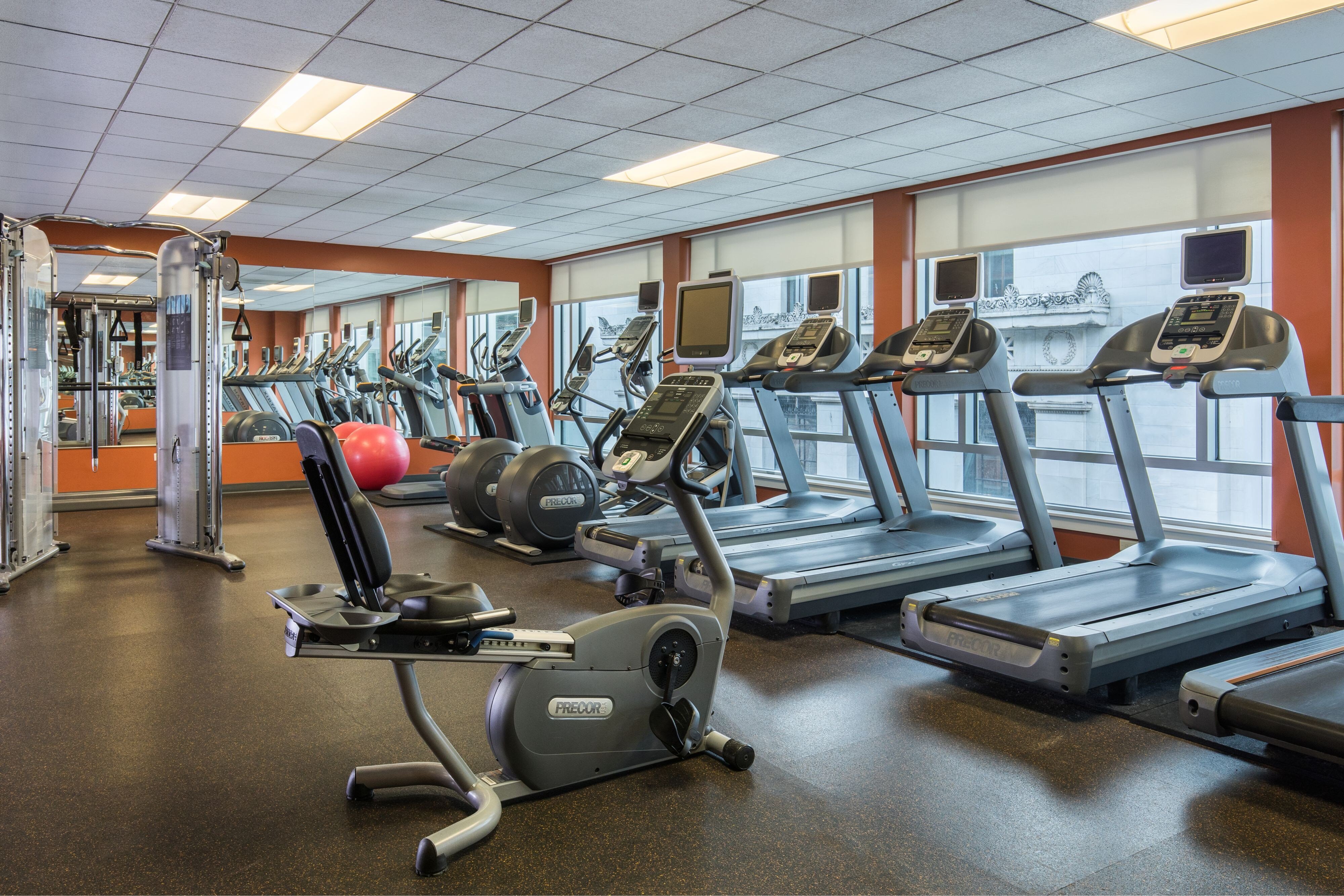 Fitness center at Courtyard by Marriott Portland City Center