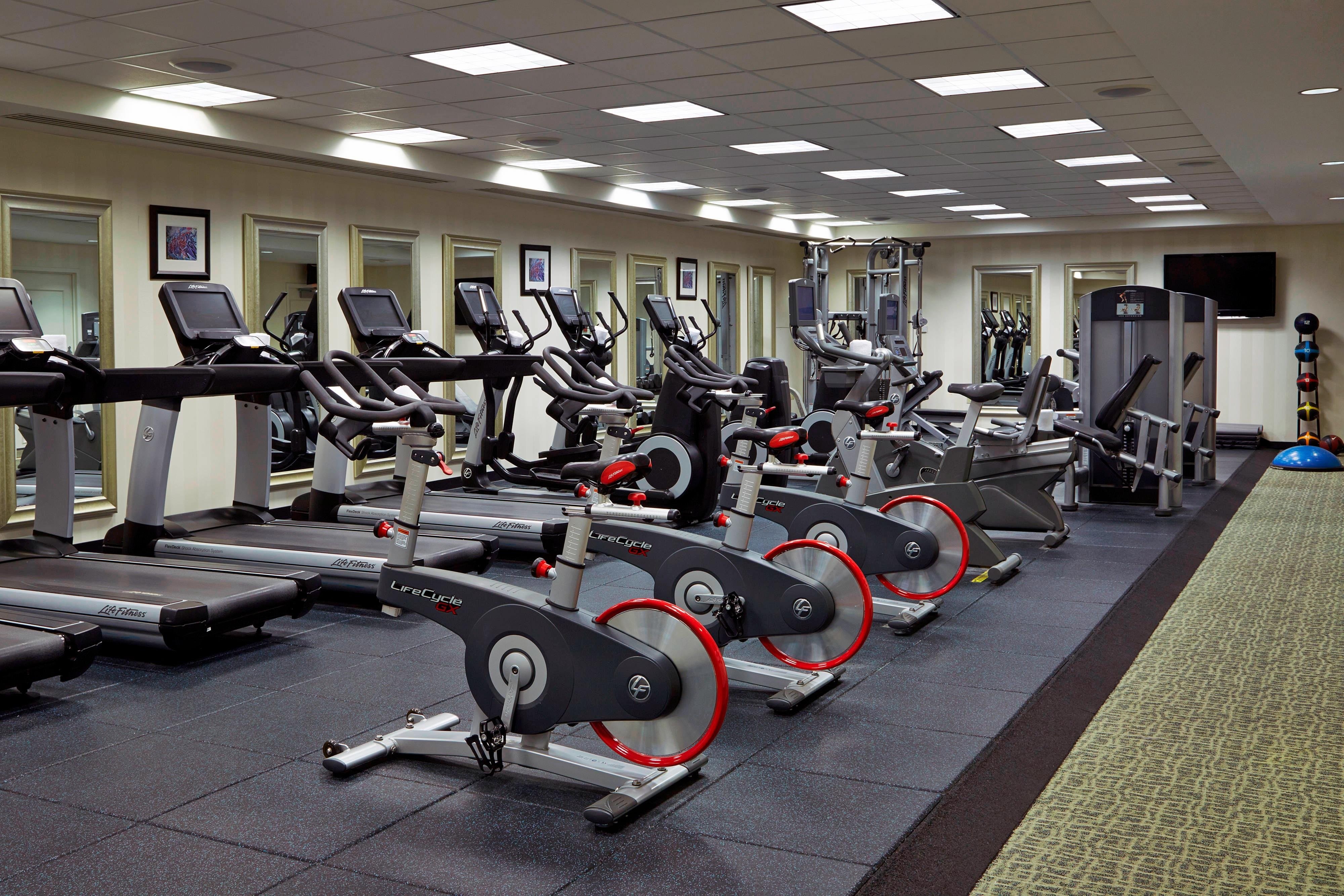Fitness center at Renaissance Providence Downtown Hotel