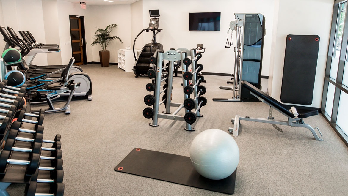 Fitness center at Omni Richmond Hotel