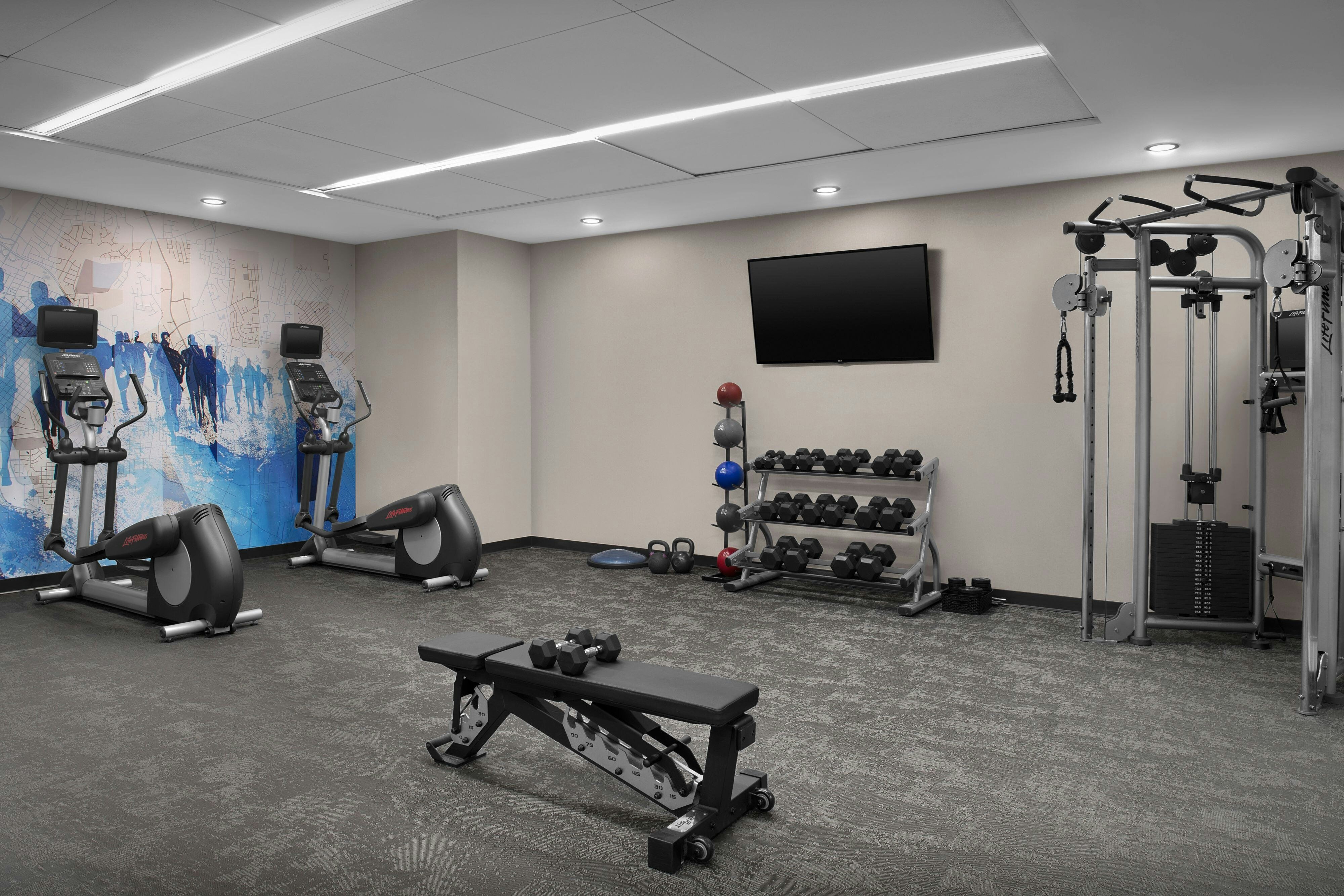 Fitness center at Residence Inn Richmond Downtown