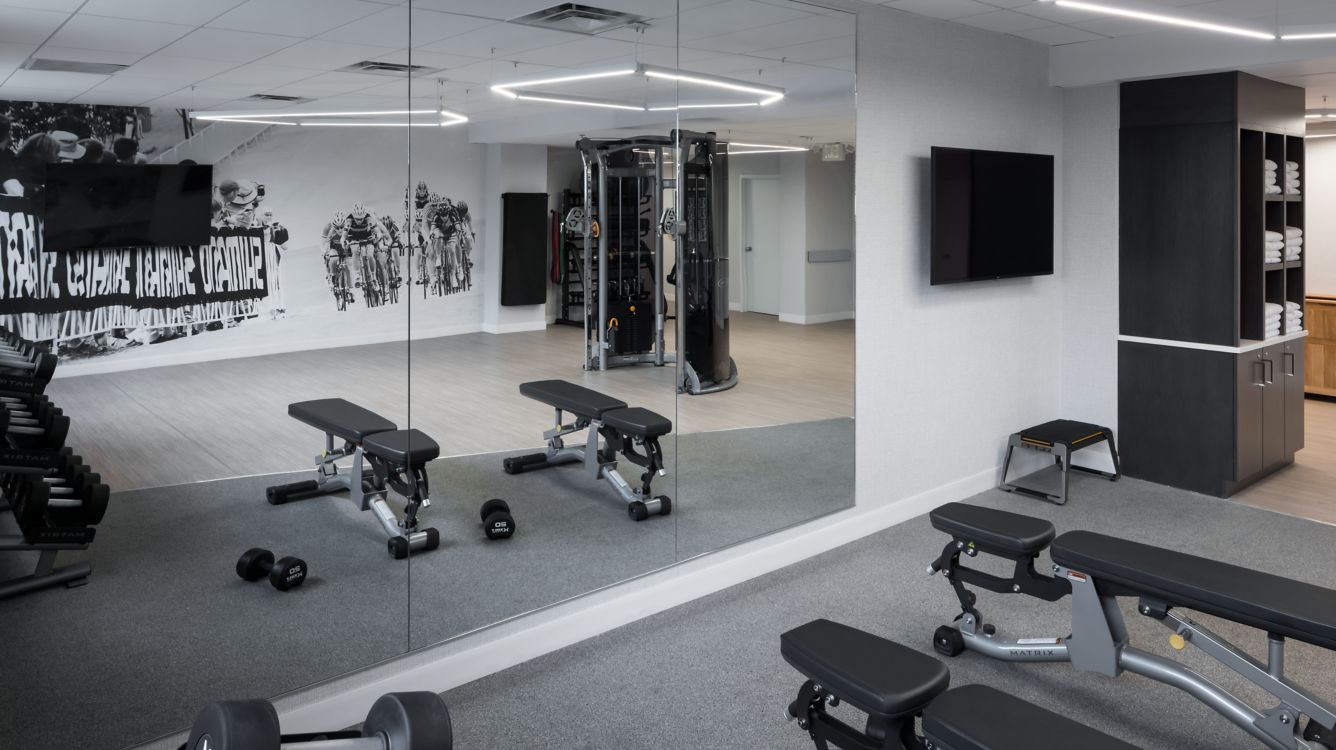 Fitness center at Richmond Marriott