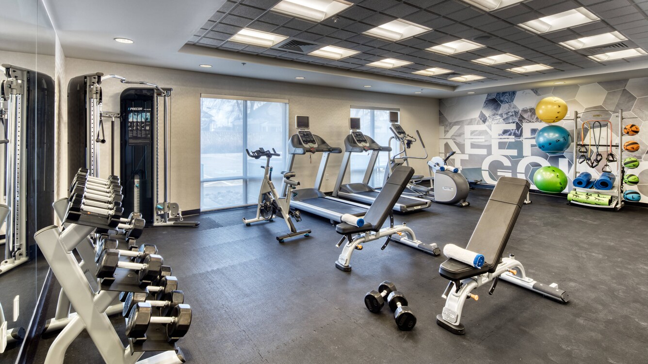 Fitness center at SpringHill Suites by Marriott Salt Lake City Downtown