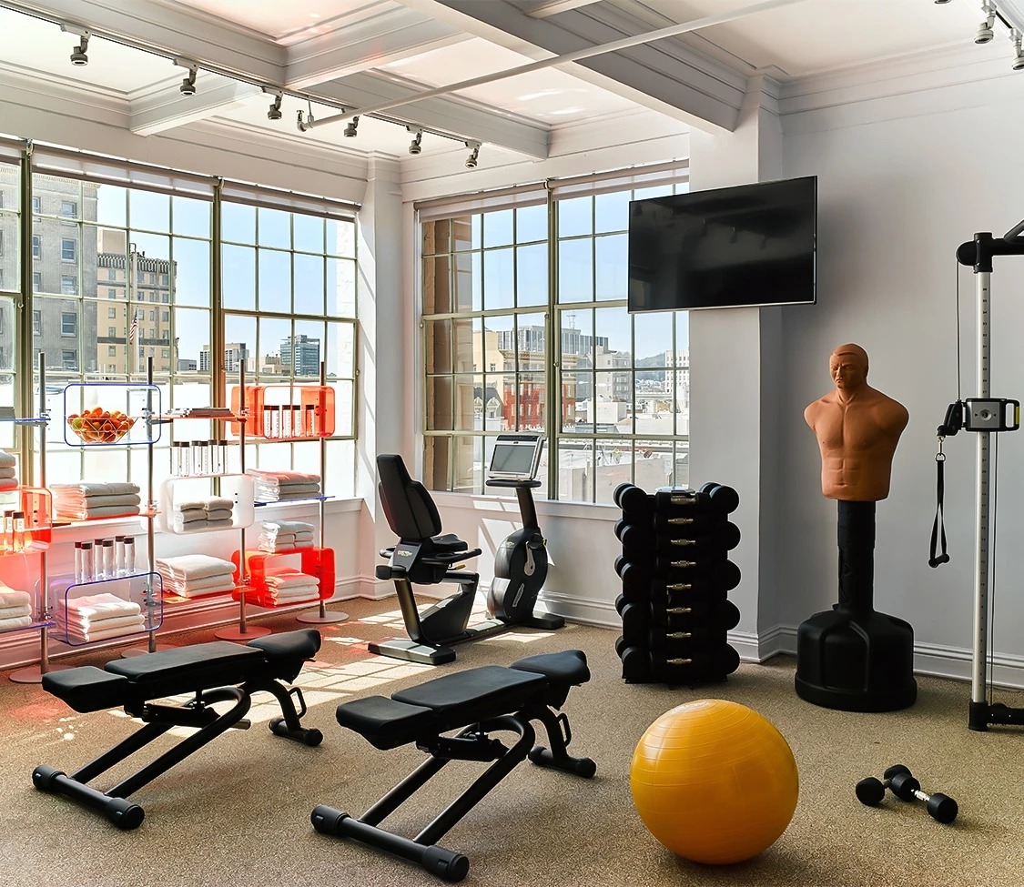 Fitness center at Hotel Zeppelin San Francisco