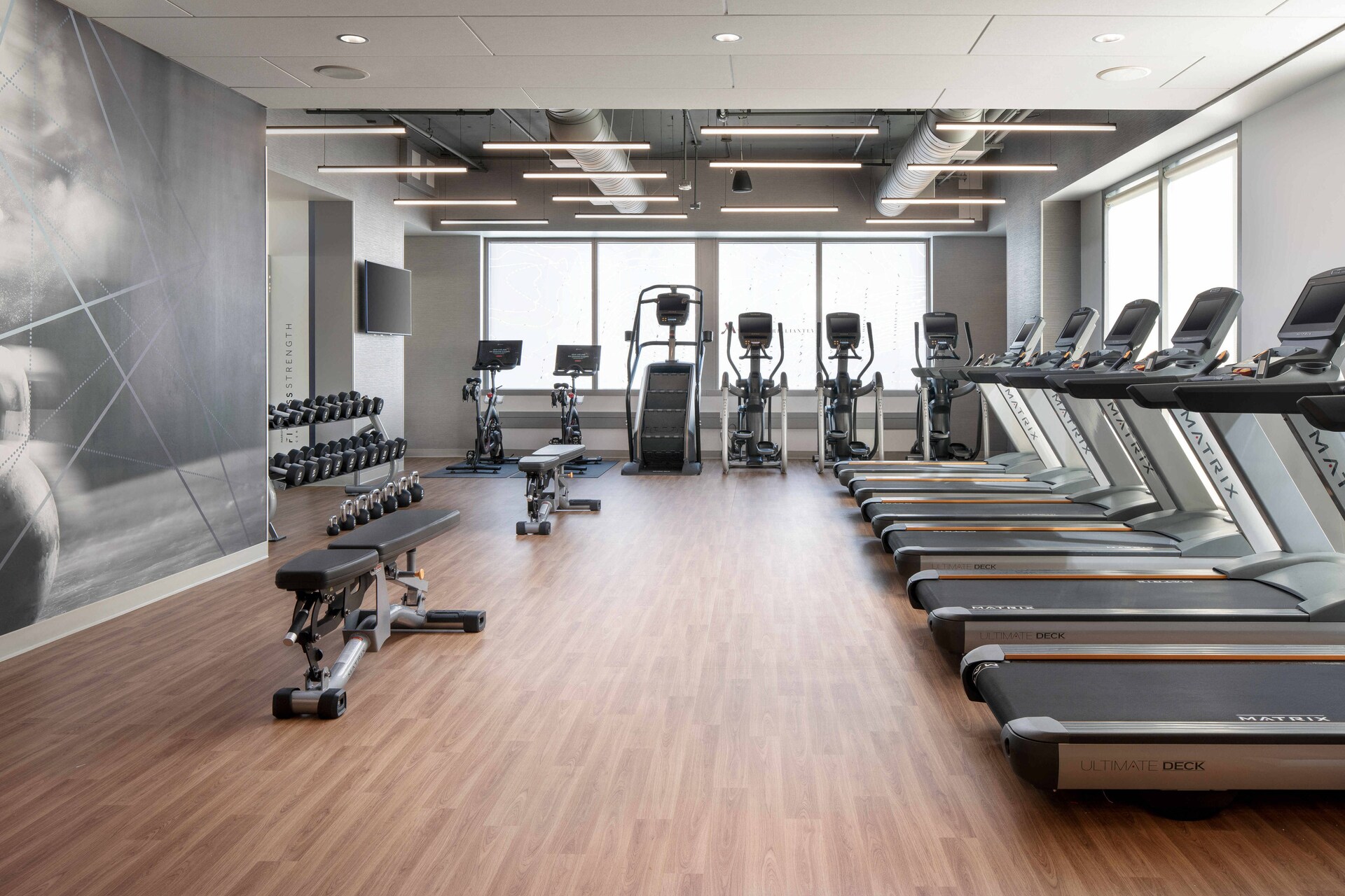 Fitness center at San Jose Marriott