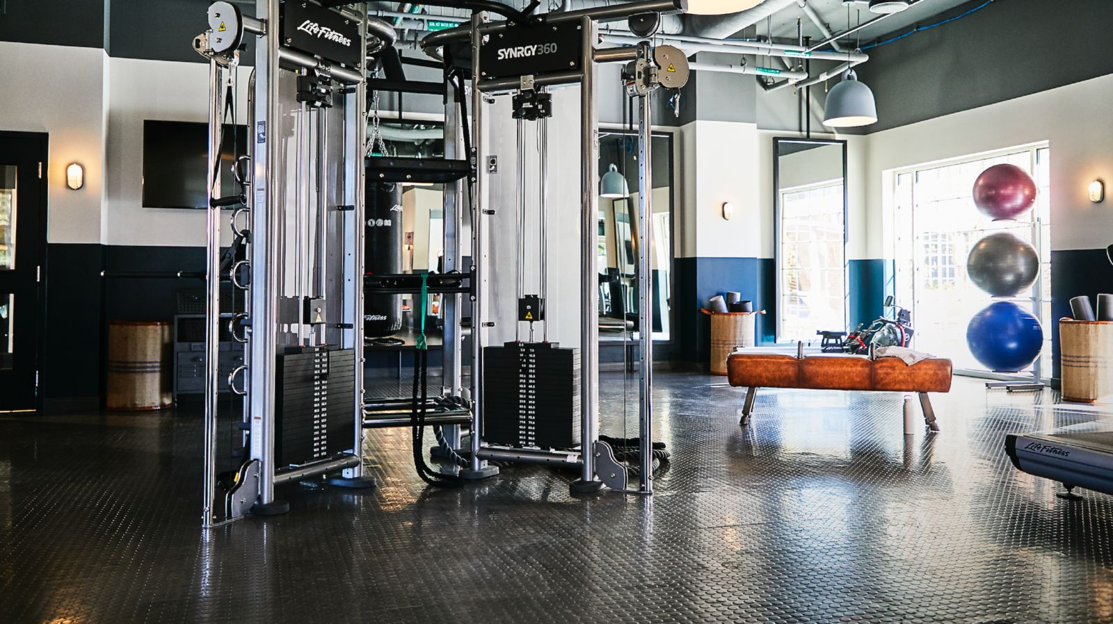 Fitness center at The Alida