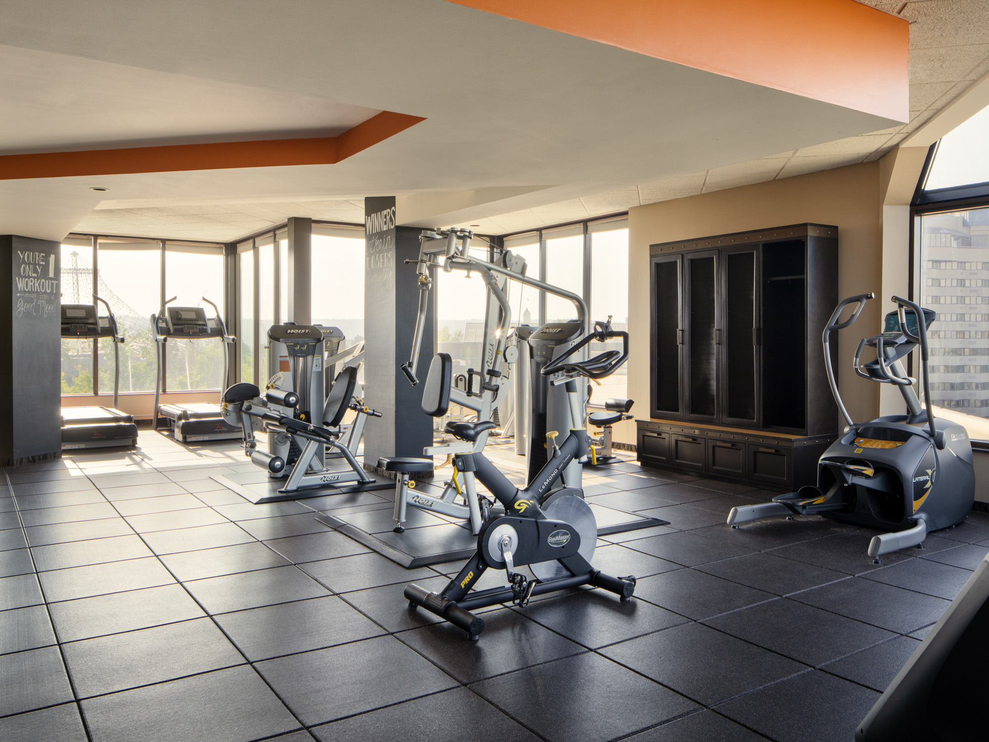 Fitness center at Centennial Hotel Spokane